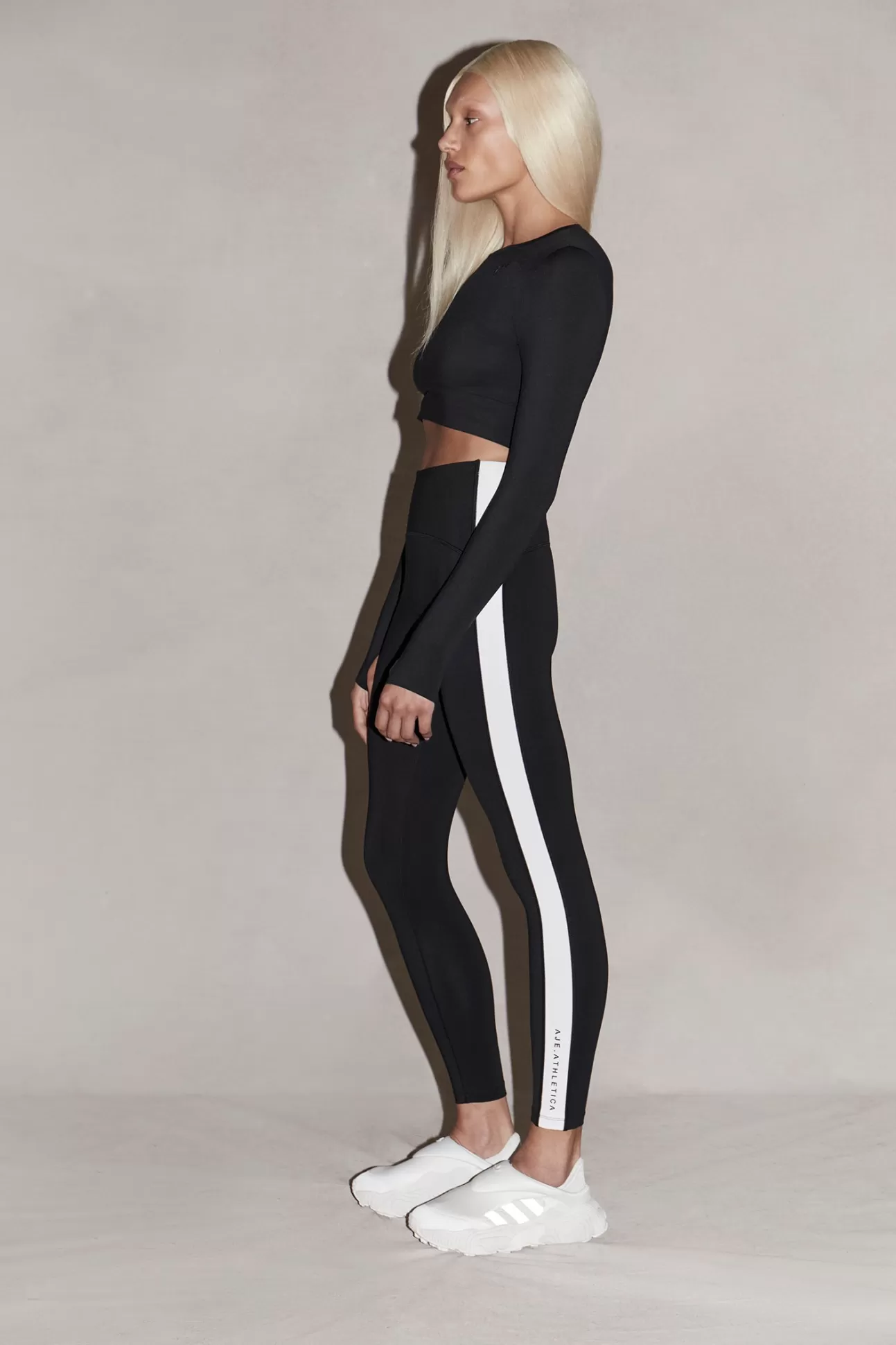 Aje ATHLETICA 7/8 Contrast Leggings 248 Black/White Shop