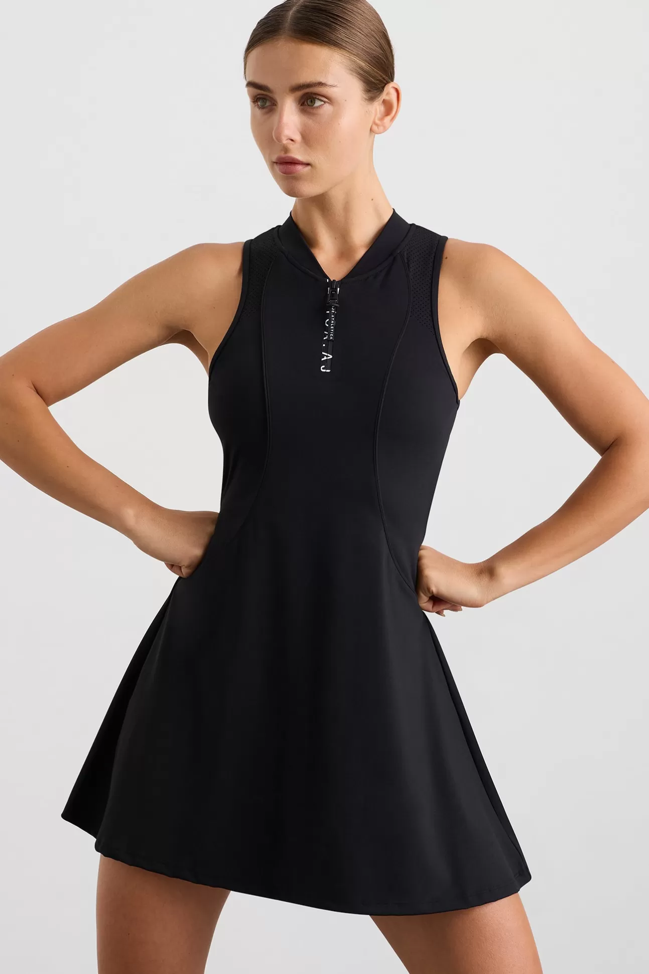 Aje ATHLETICA Active Tennis Dress Black/White Logo Shop