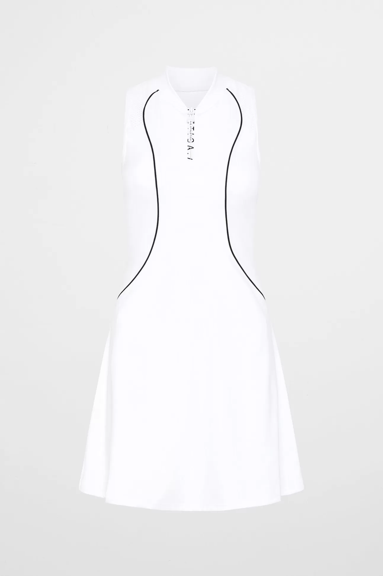 Aje ATHLETICA Active Tennis Dress White/Black Logo Hot