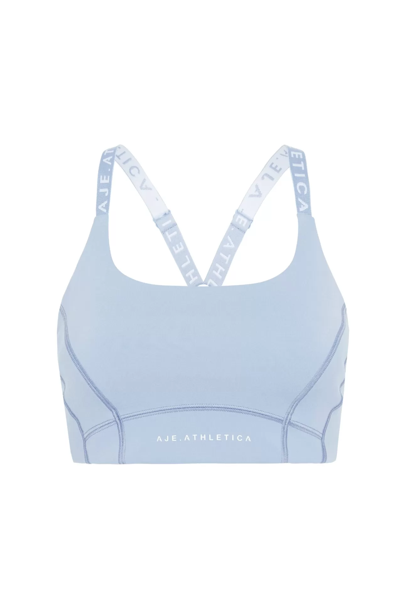 Aje ATHLETICA Adjustable Logotape High Impact Sports Bra 318 Steel Blue Fashion