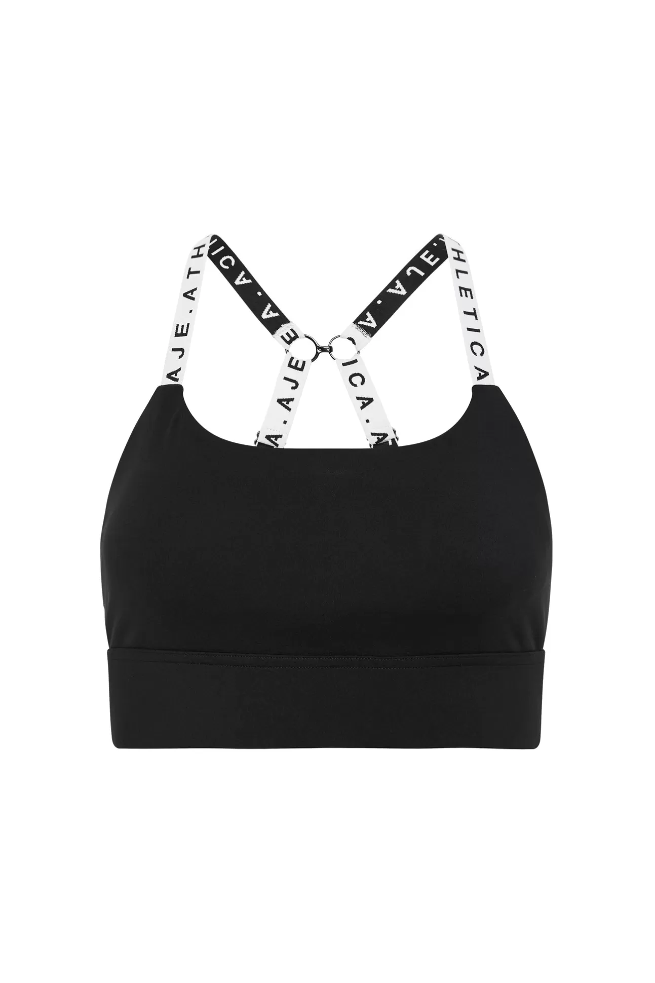 Aje ATHLETICA Adjustable Strap Sports Bra 308 Black/White Shop