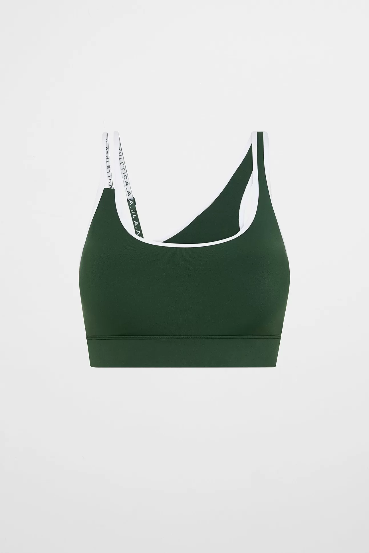 Aje ATHLETICA Asym Strap Sports Bra 378 Pine Green White Cheap