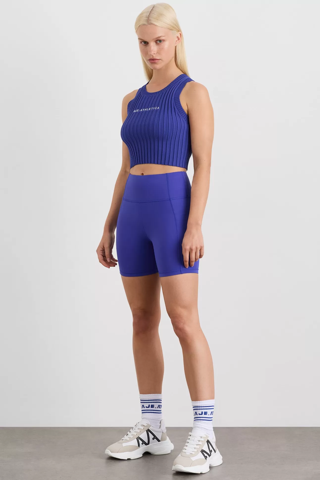 Aje ATHLETICA Bike Shorts 626 Electric Blue Clearance