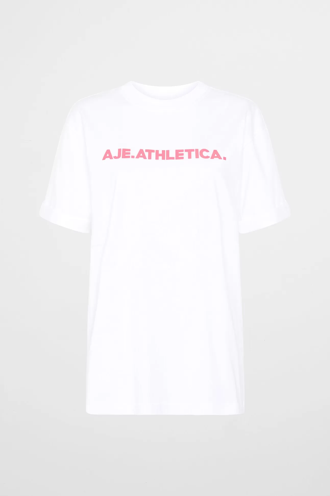 Aje ATHLETICA Bold Logo Tee 105 White / Deep Blush Best