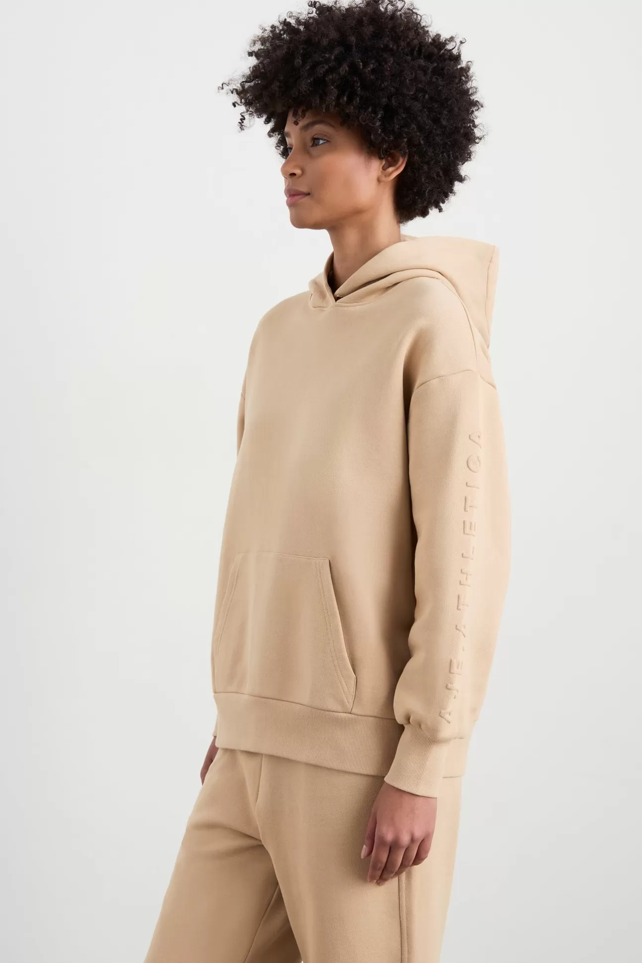 Aje ATHLETICA Boyfriend Hoodie 411 Biscotti Beige Outlet