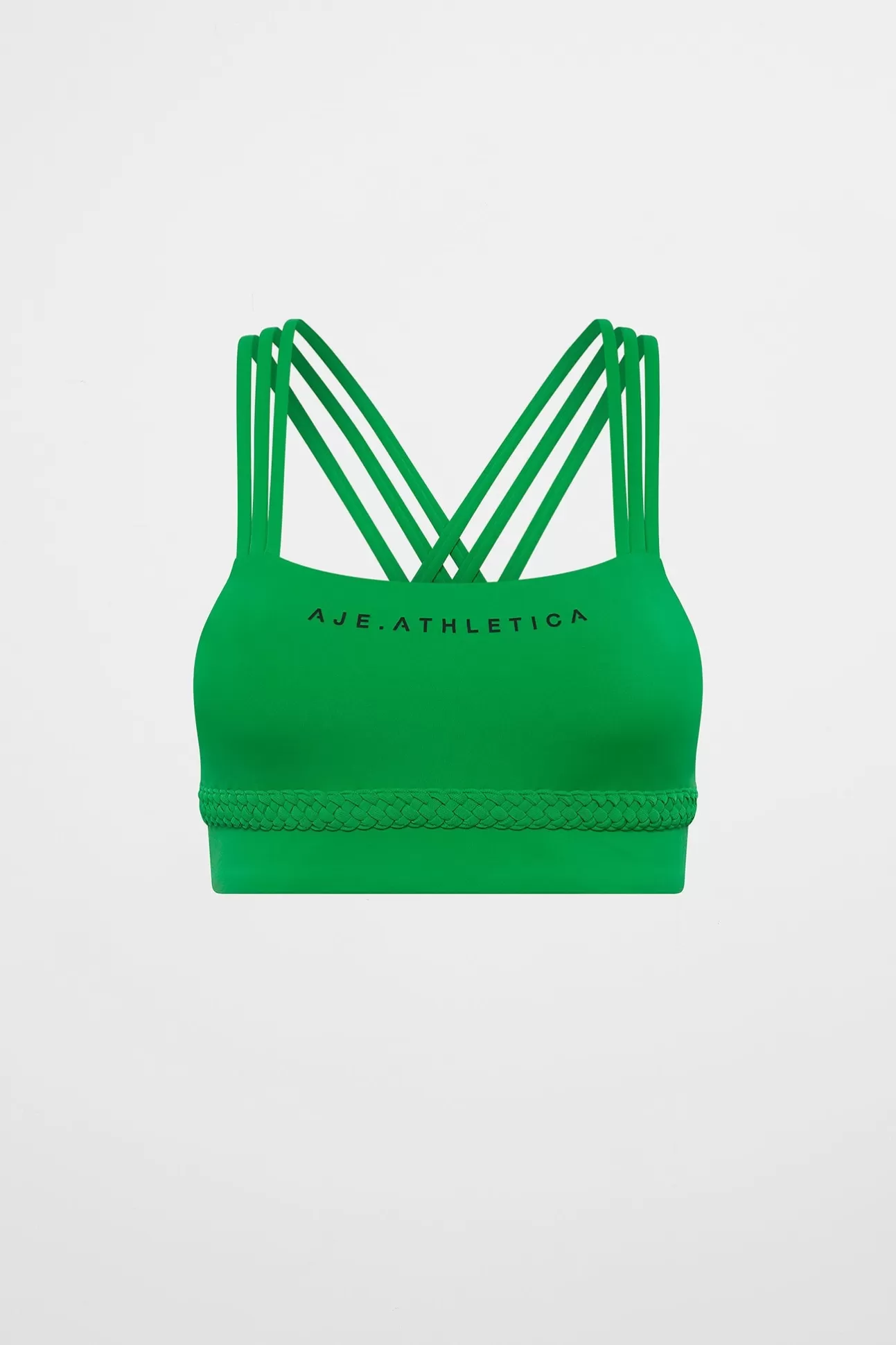 Aje ATHLETICA Braided Hem Sports Bra 324 Vivid Green Discount