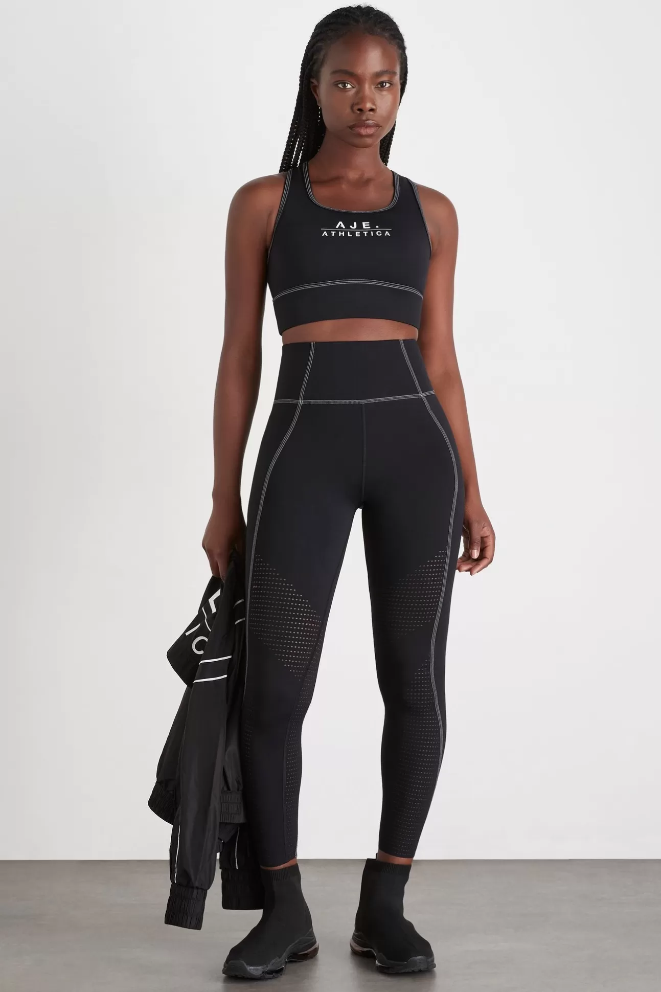 Aje ATHLETICA Classic Laser Cut Full Length Legging 202 Black/White Online