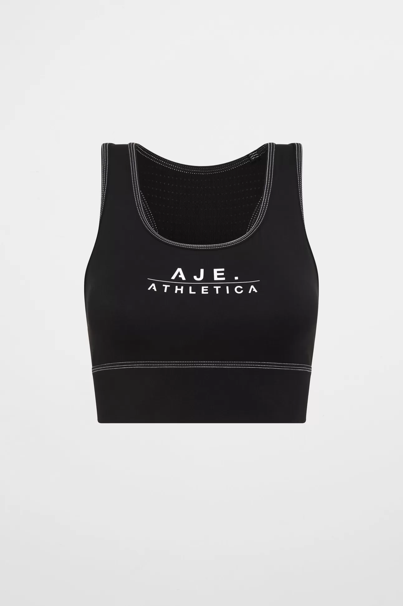 Aje ATHLETICA Classic Logo Racerback Sports Bra 304 Black/White Outlet