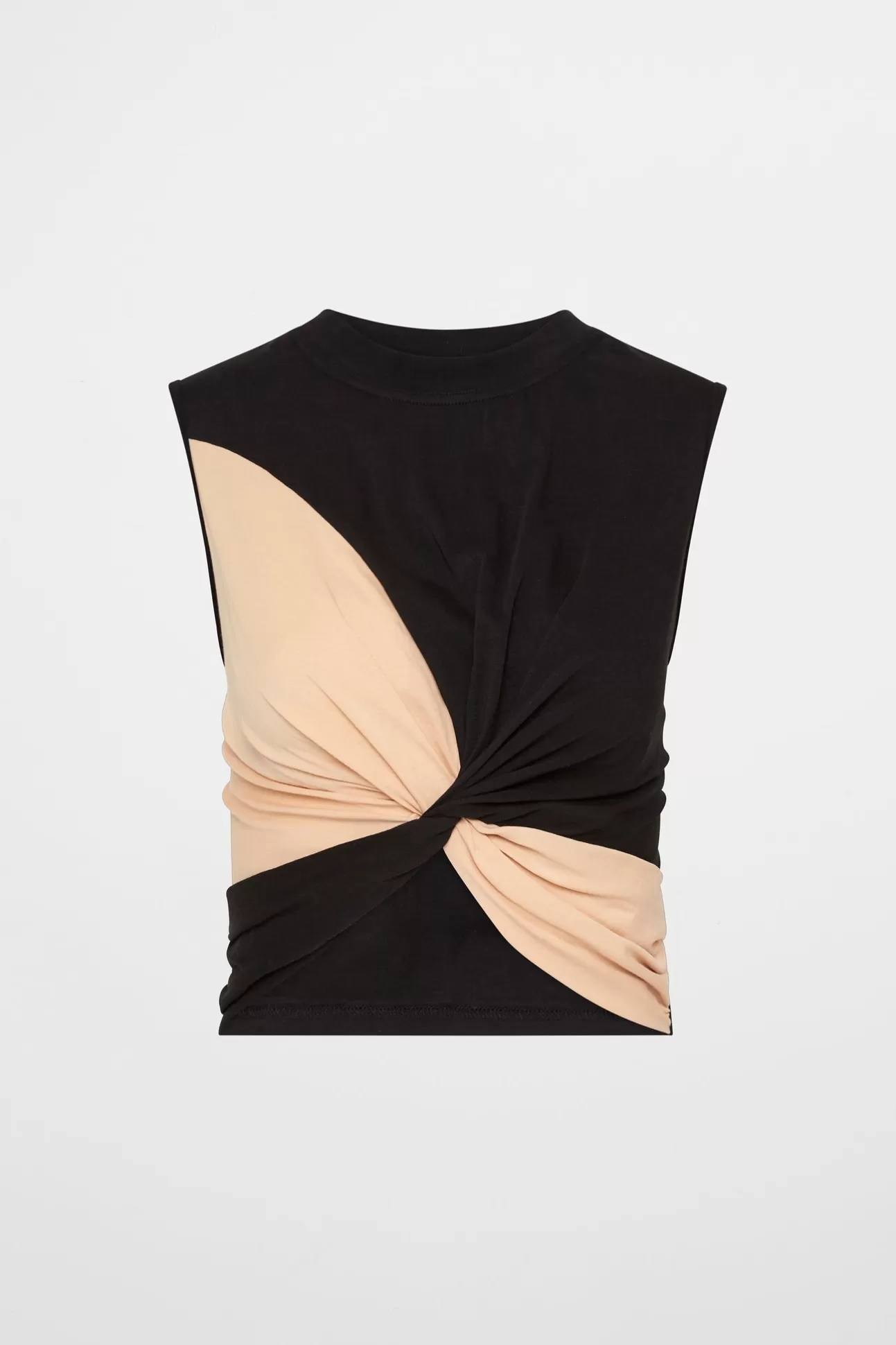 Aje ATHLETICA Colour Block Twist Tank 130 Black/Beige Flash Sale