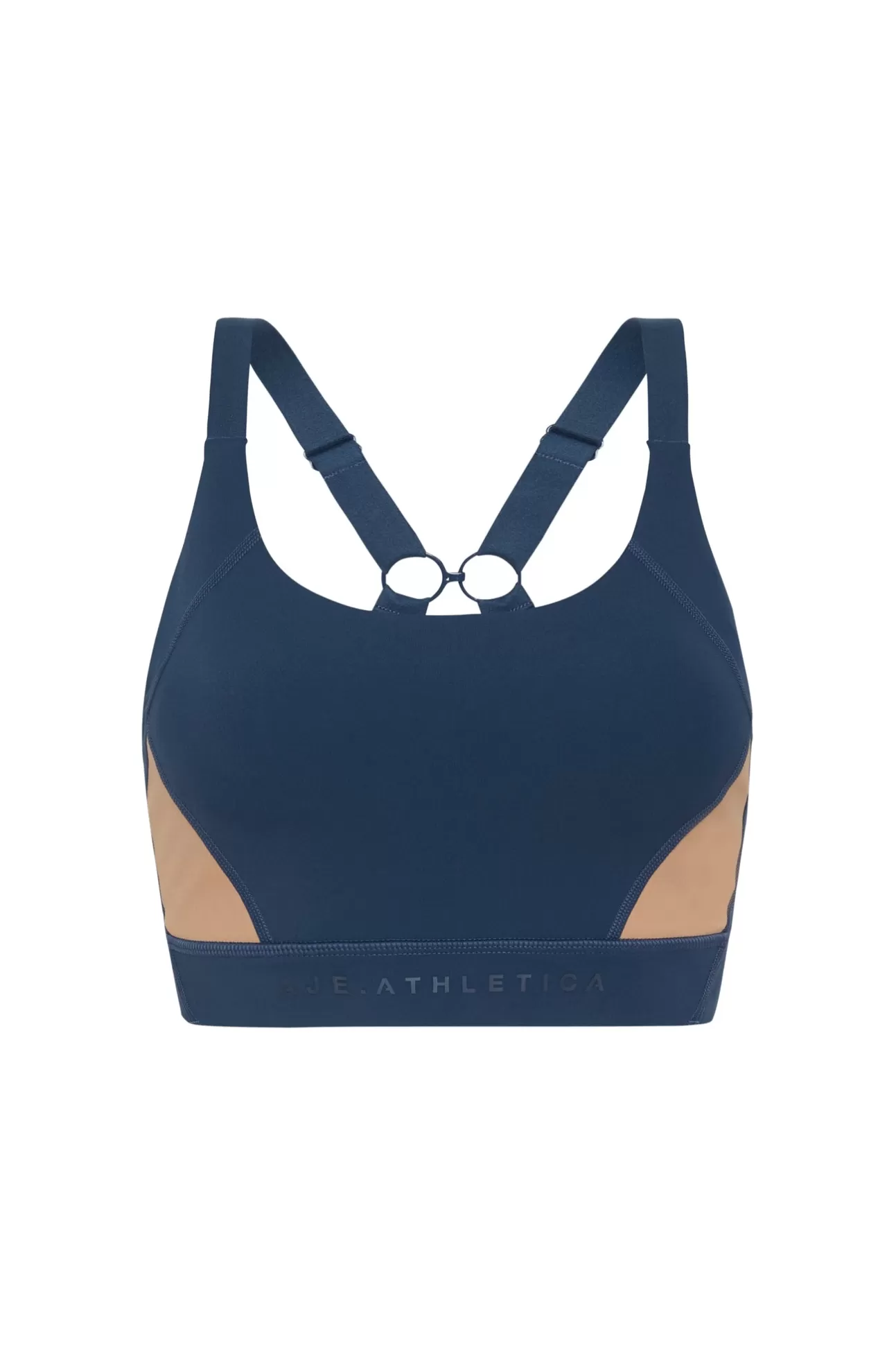 Aje ATHLETICA Contrast Adjustable Strap Sports Bra 321 Midnight Blue/Beige Flash Sale