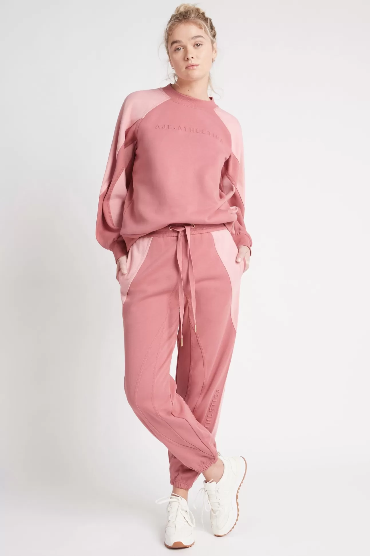 Aje ATHLETICA Contrast All Rounder Trackpants 506 Rose Pink/Rose Quartz New