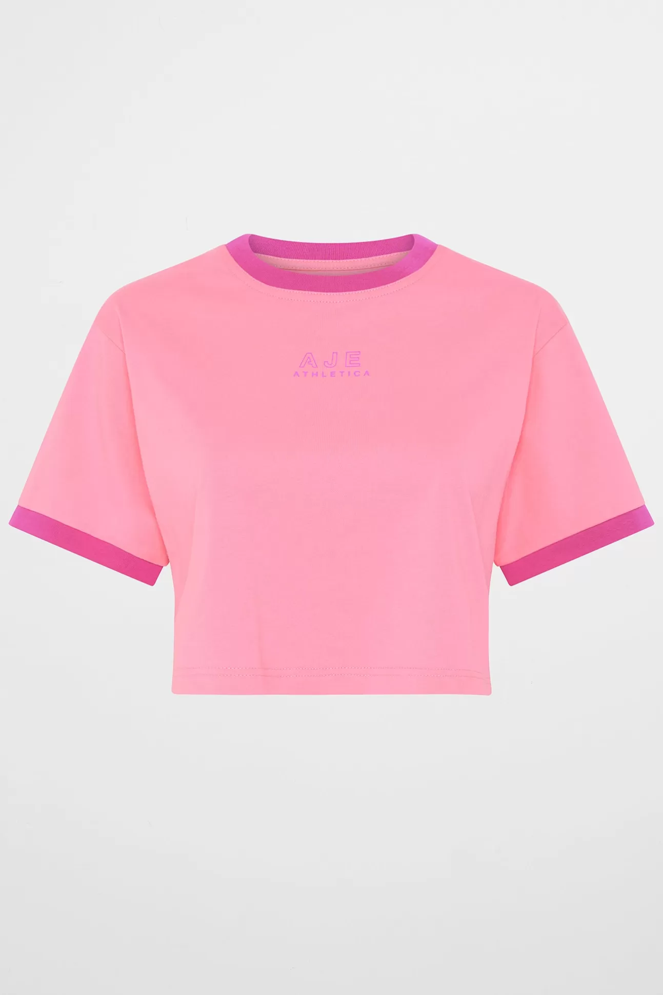 Aje ATHLETICA Contrast Bind Logo Tee 110 Deep Blush Cheap