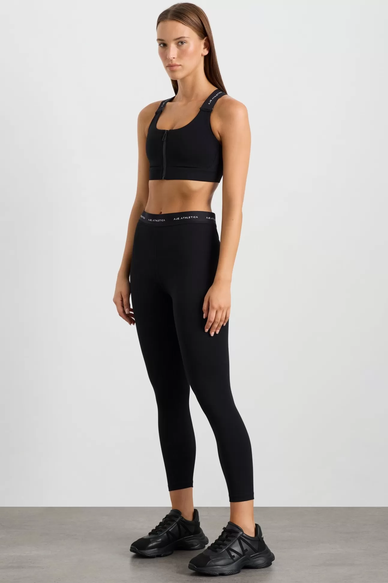 Aje ATHLETICA Contrast Logo 7/8 Legging 203 Black/White Cheap