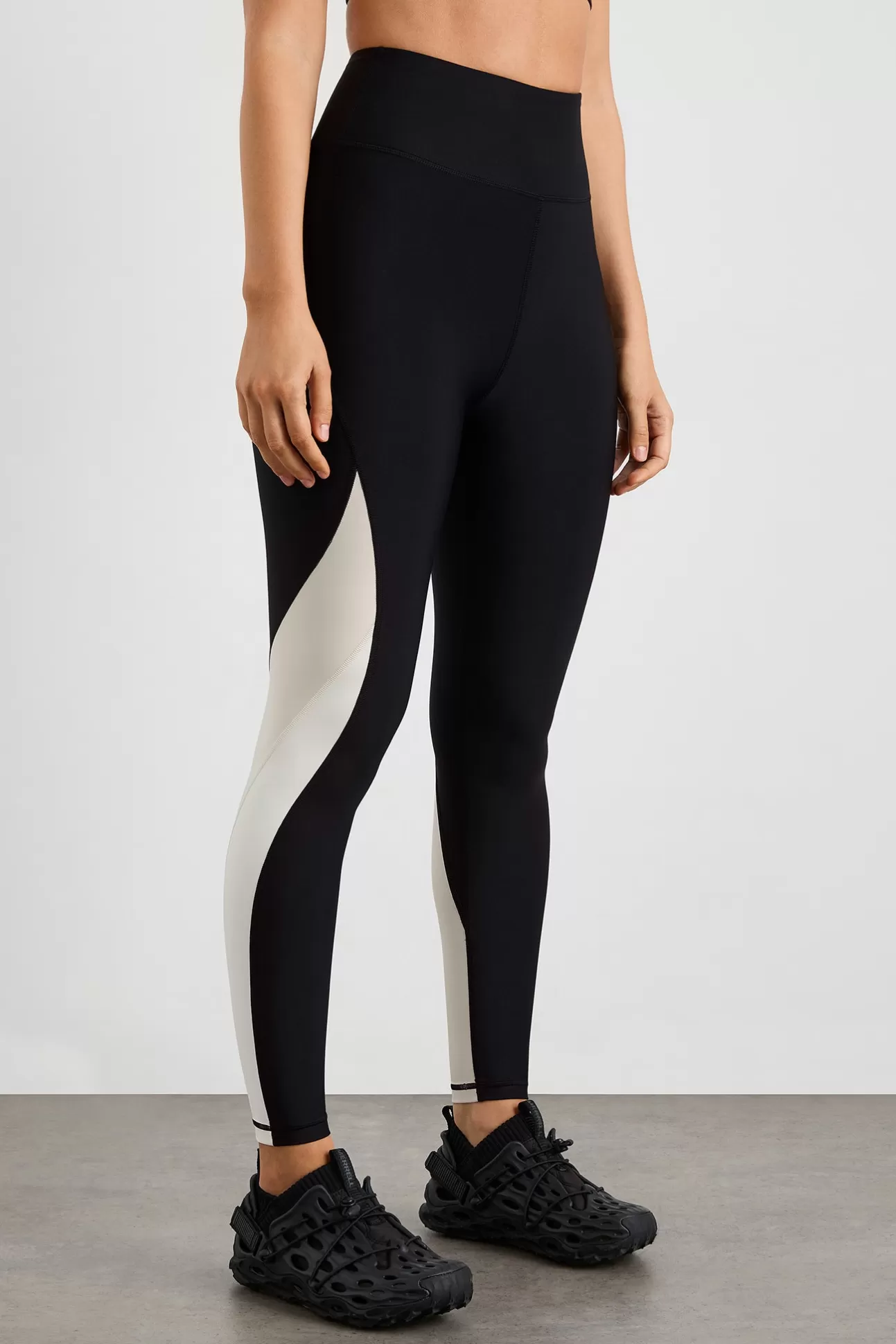 Aje ATHLETICA Contrast Panel Full Length Legging 232 Black / Moonstone Grey Best