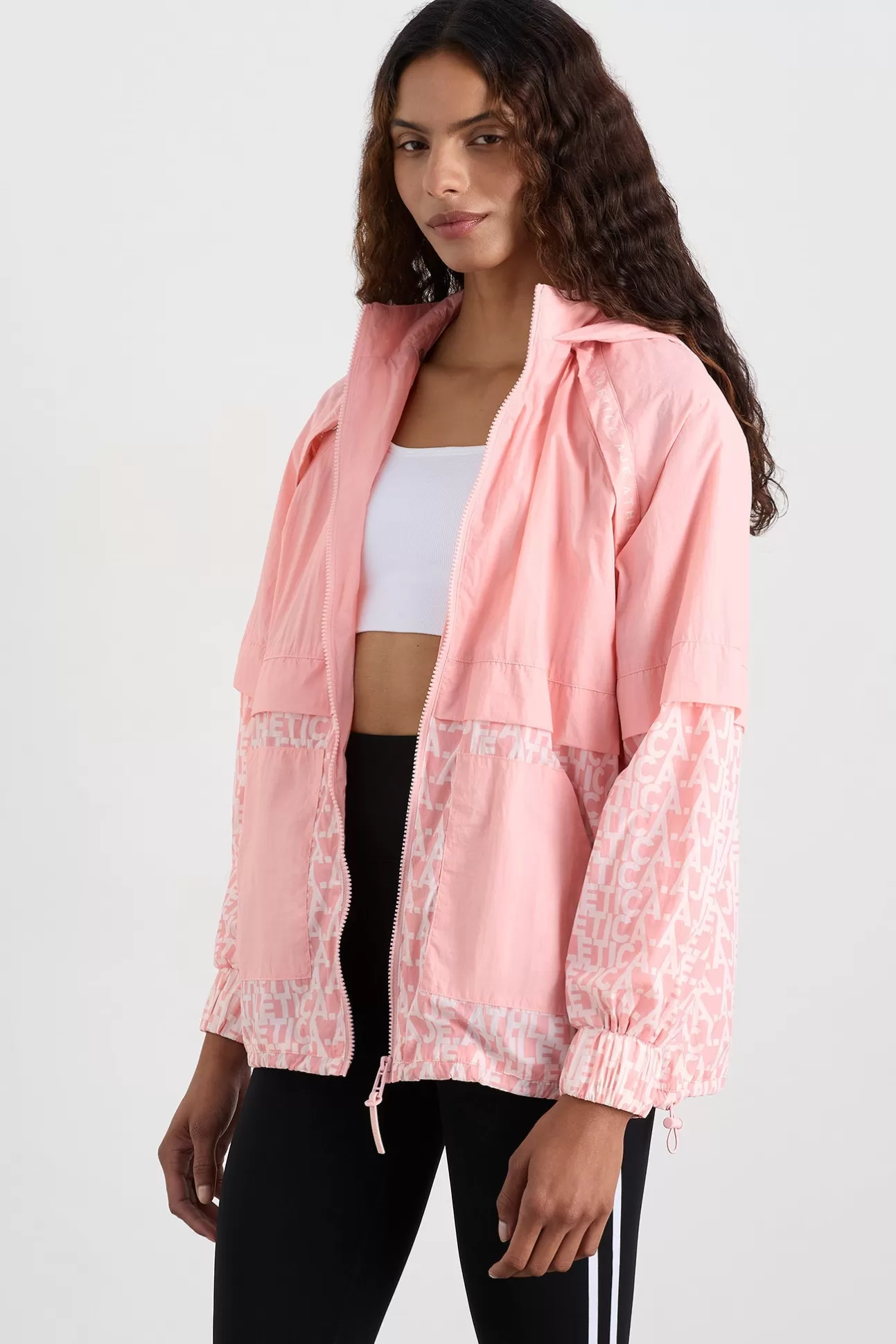 Aje ATHLETICA Convertible Spray Jacket 716 Millenial Pink Fashion