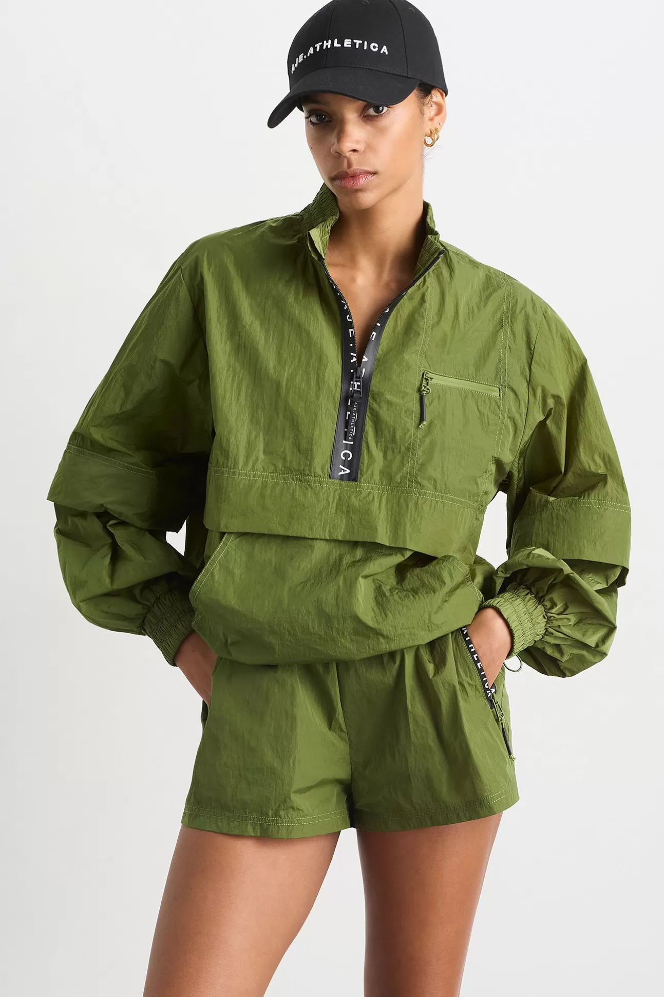 Aje ATHLETICA Convertible Spray Jacket 742 Evergreen Discount