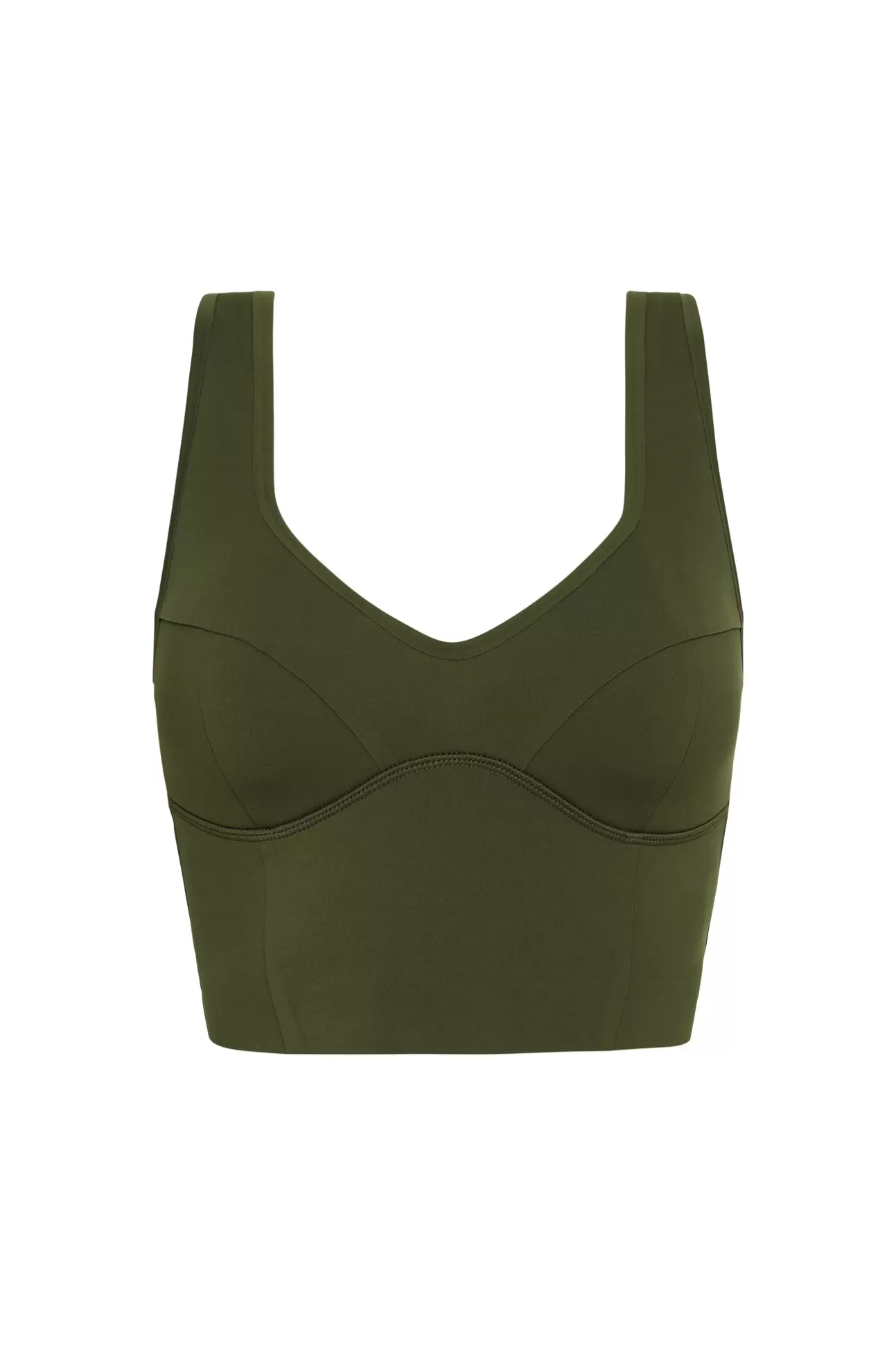 Aje ATHLETICA Corset Crop Top 312 Forest Green Sale