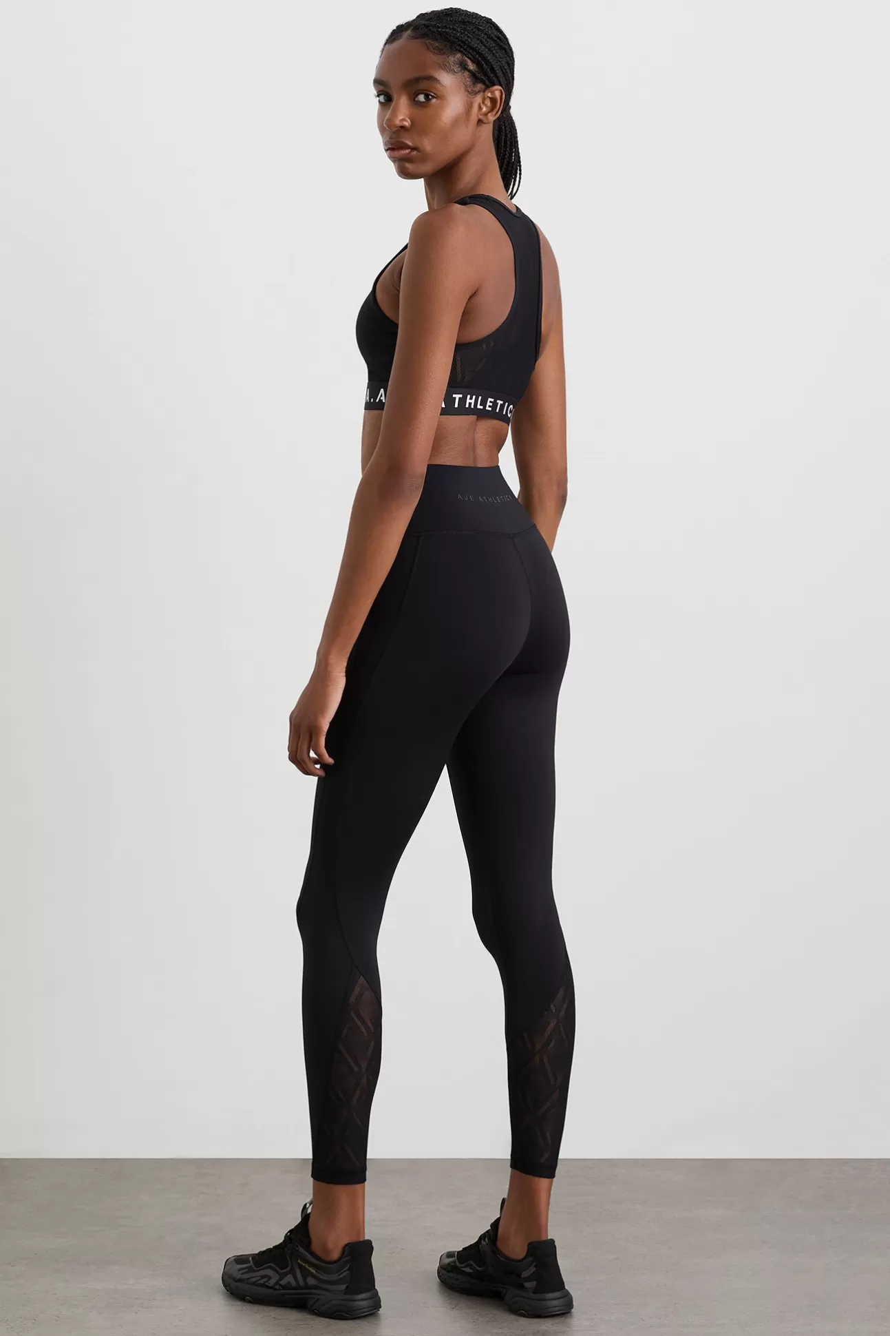 Aje ATHLETICA Corset Mesh 7/8 Legging 236 Black New