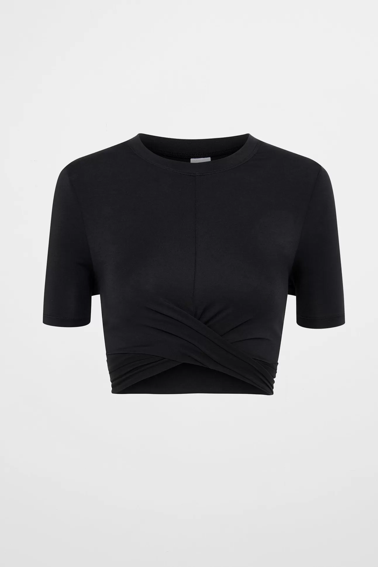 Aje ATHLETICA Crop Twist Front Tee 130 Black New