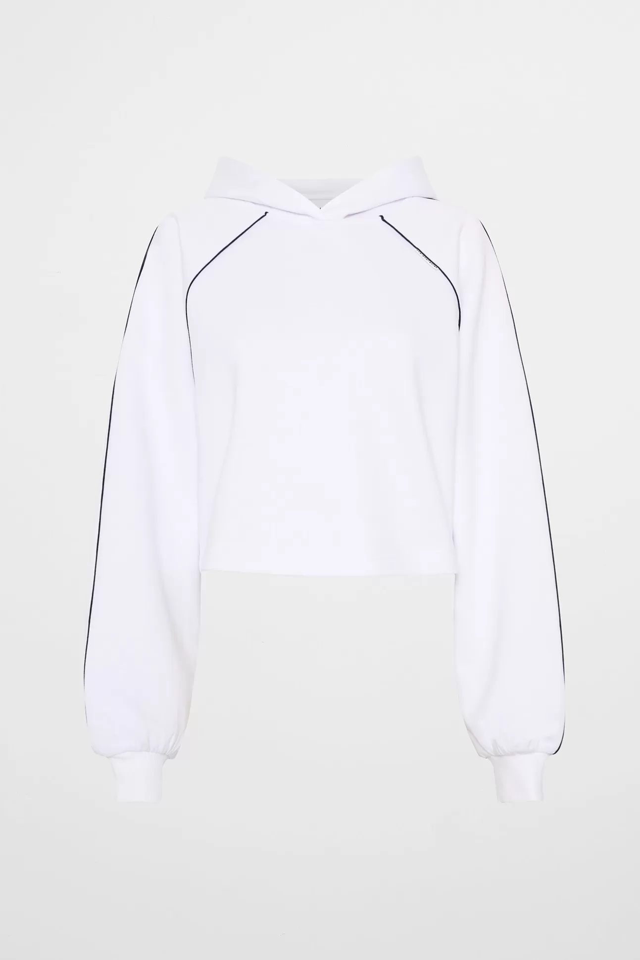 Aje ATHLETICA Cropped Contrast Hoodie 405 White Outlet