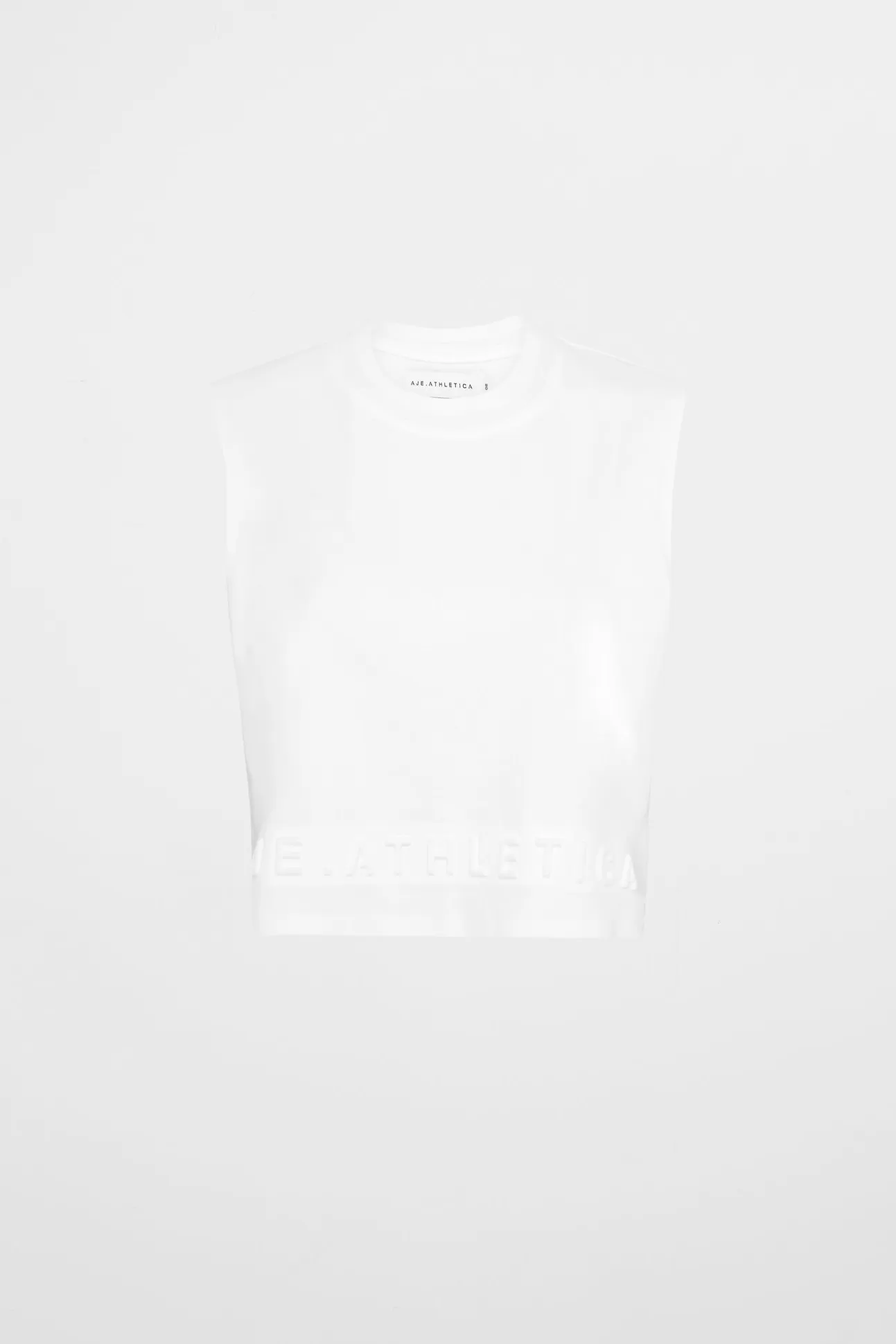 Aje ATHLETICA Cropped Embossed Signature Logo Tank 106 White Discount