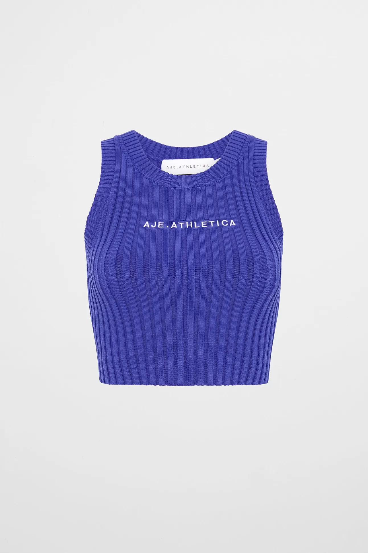 Aje ATHLETICA Cropped Knitted Logo Tank 135 Electric Blue Store