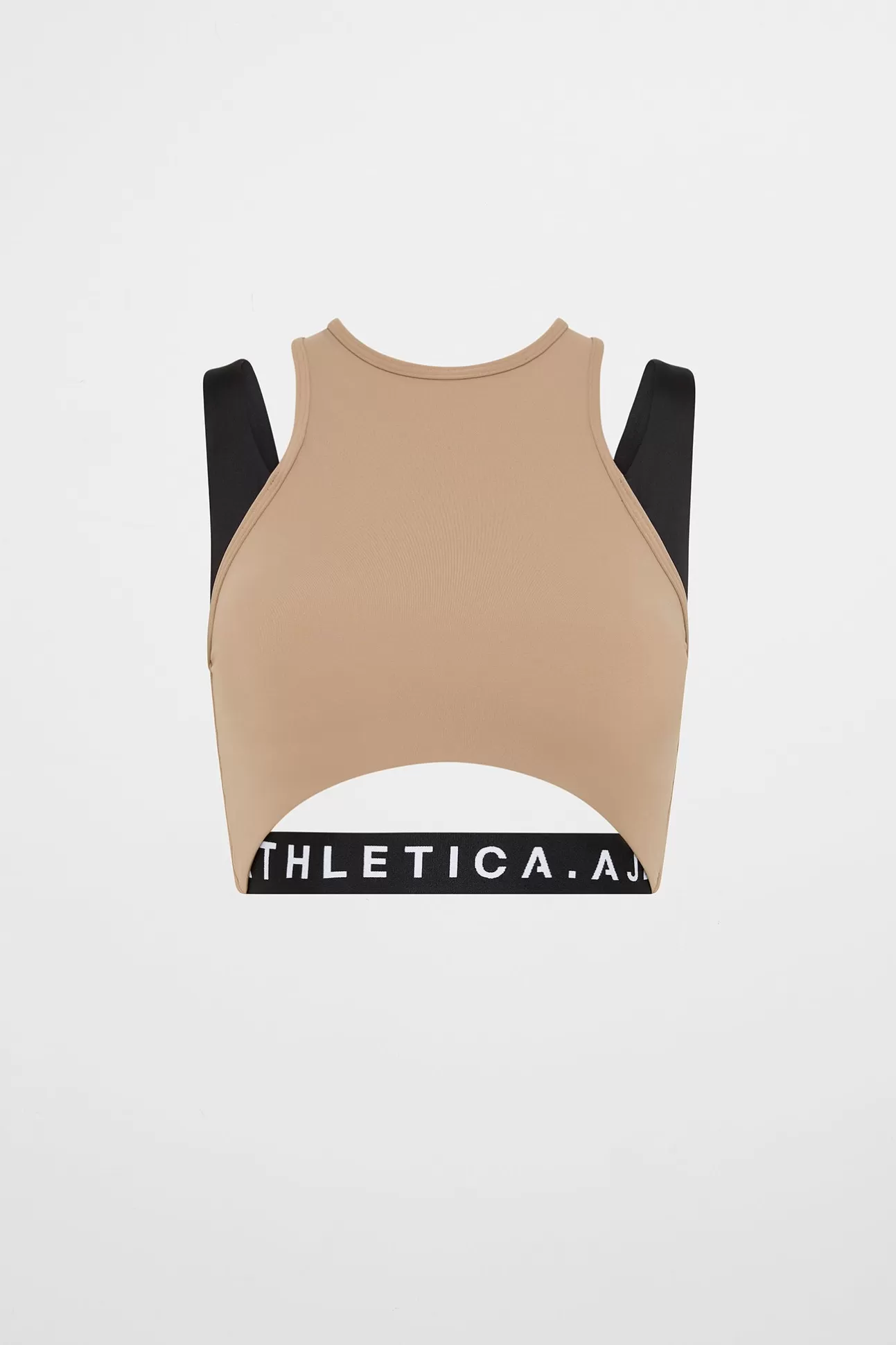 Aje ATHLETICA Cropped Layered Sport Tank 159 Dune/Black Discount