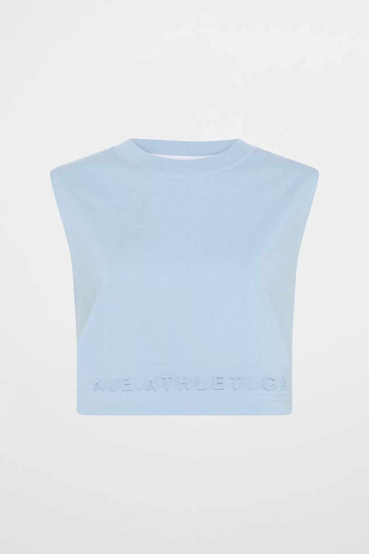 Aje ATHLETICA Cropped Logo Tank 106 Steel Blue Cheap