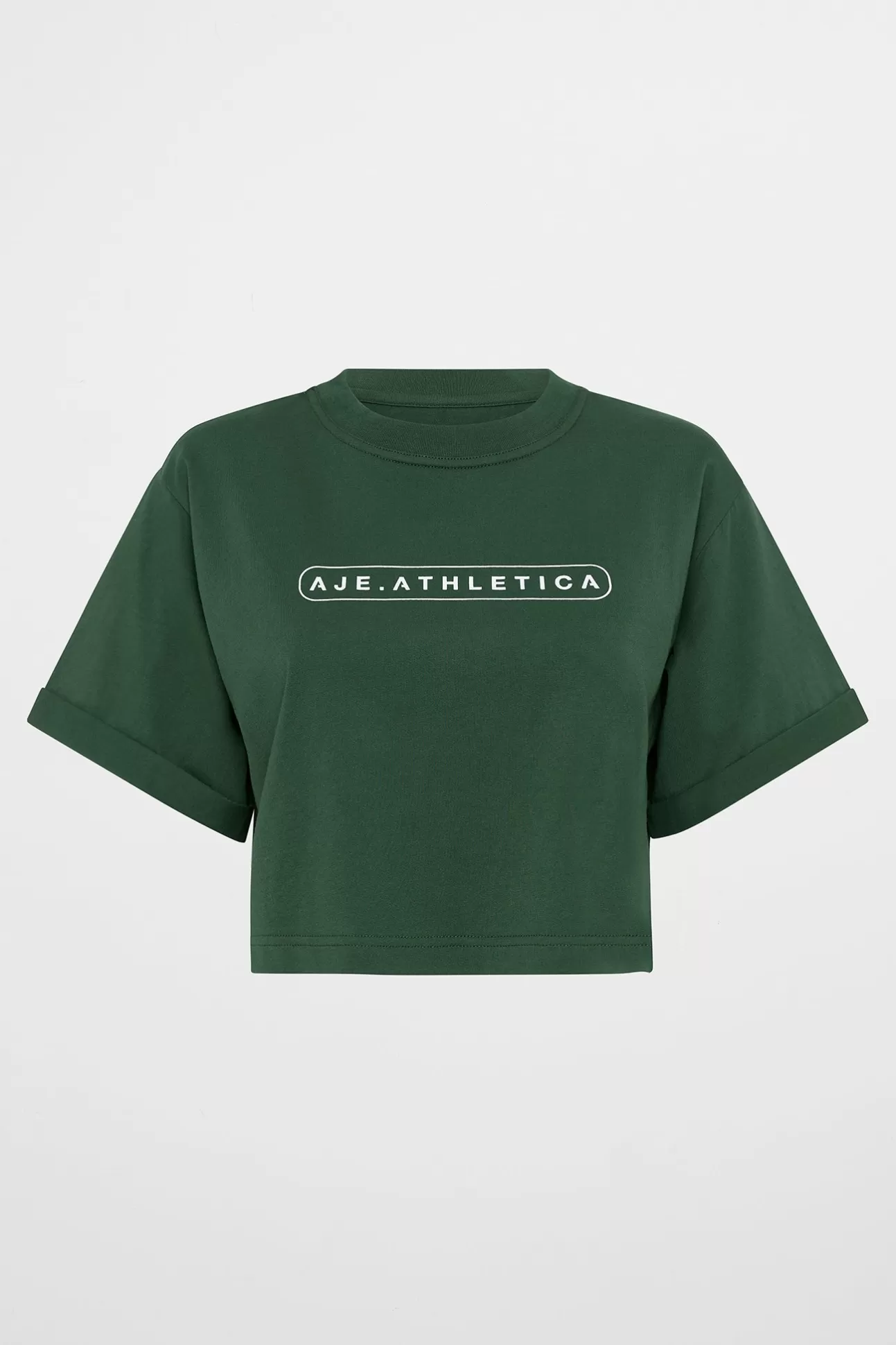 Aje ATHLETICA Cropped Logo Tee 105 Pine Green Hot