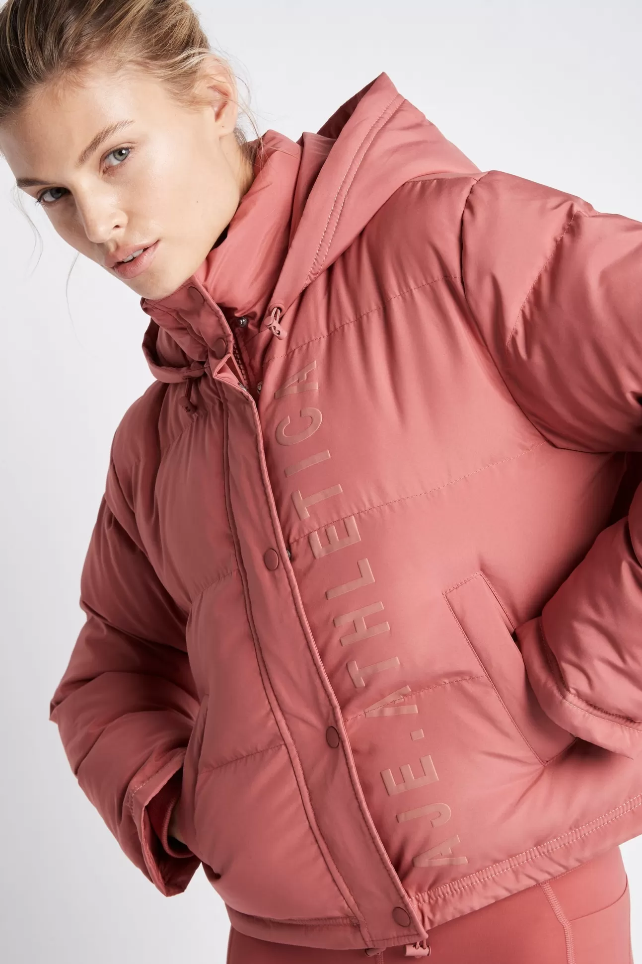 Aje ATHLETICA Cropped Puffer Jacket 001 Dusty Rose Store