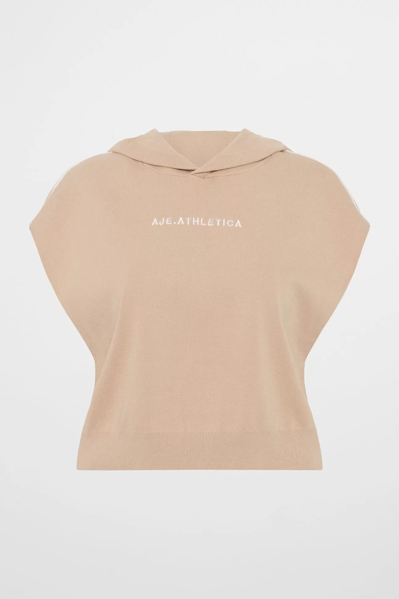 Aje ATHLETICA Cropped Sleeveless Knit 402 Natural Tan Shop