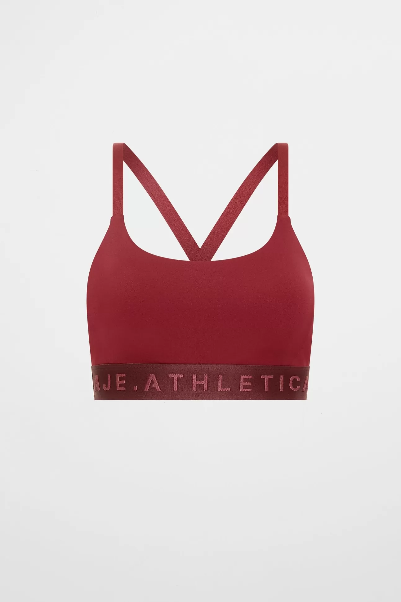 Aje ATHLETICA Cross Back Bra 359 Plum Red Clearance