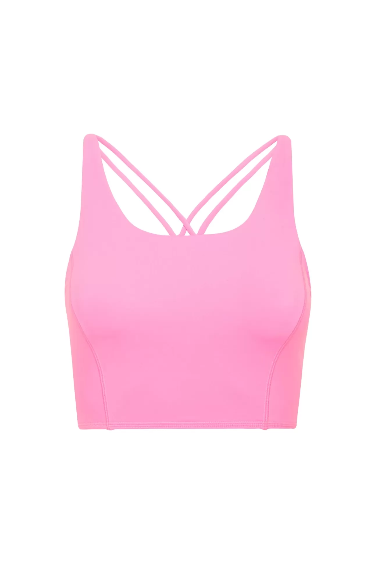 Aje ATHLETICA Cross Back Crop Top 312 Dahlia Pink Hot