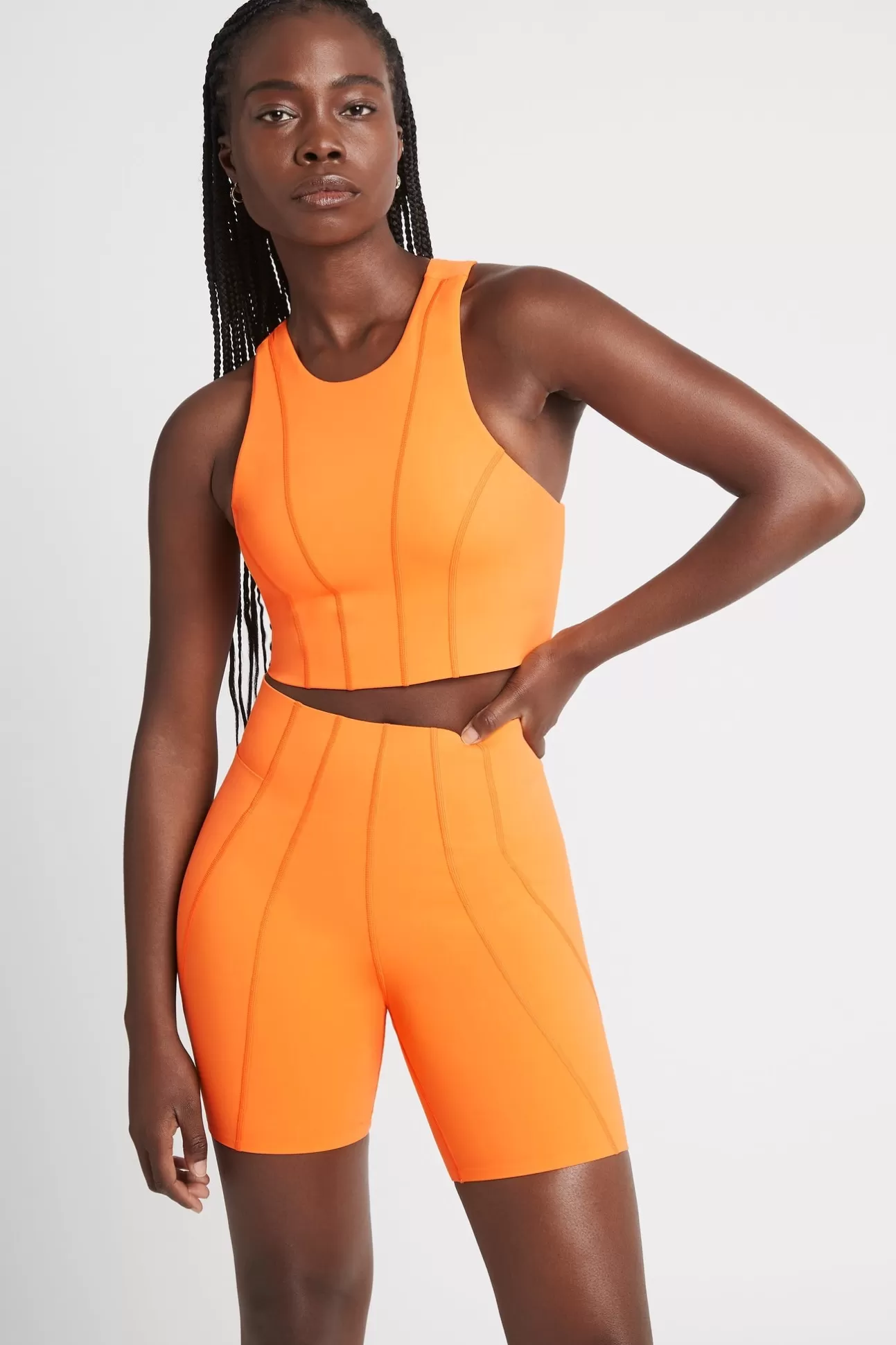 Aje ATHLETICA Cross Back Crop Top 316 Orange Best Sale