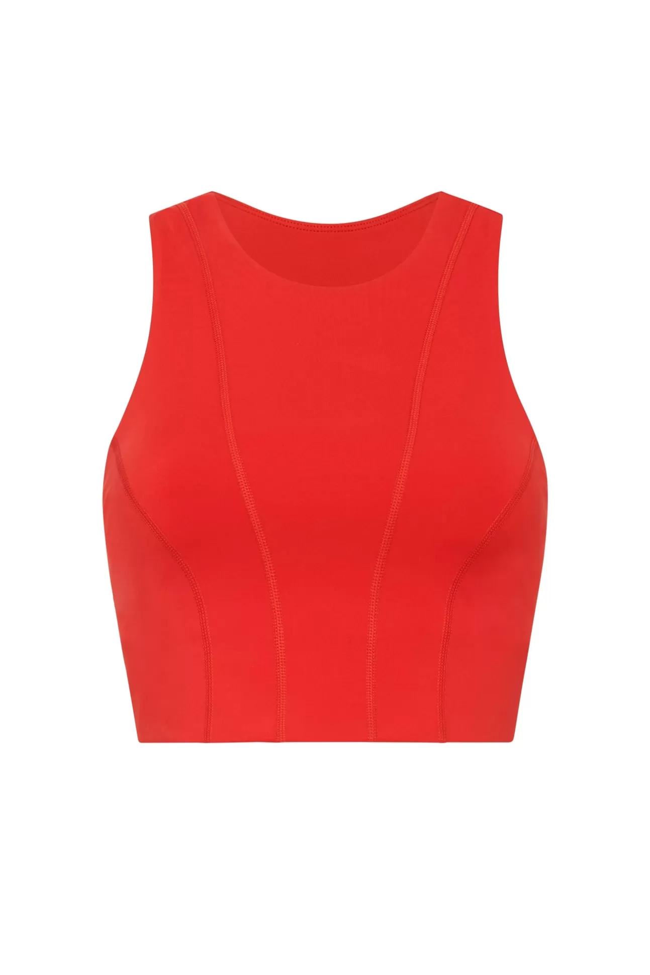 Aje ATHLETICA Cross Back Crop Top 316 Garnet Red Discount