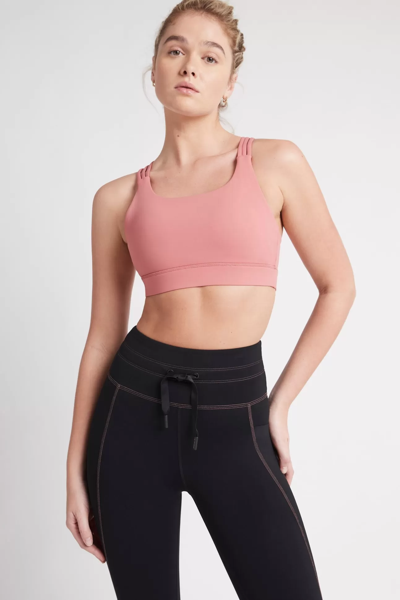 Aje ATHLETICA Cross Back Sports Bra 323 Rose Pink/Rose Quartz Sale