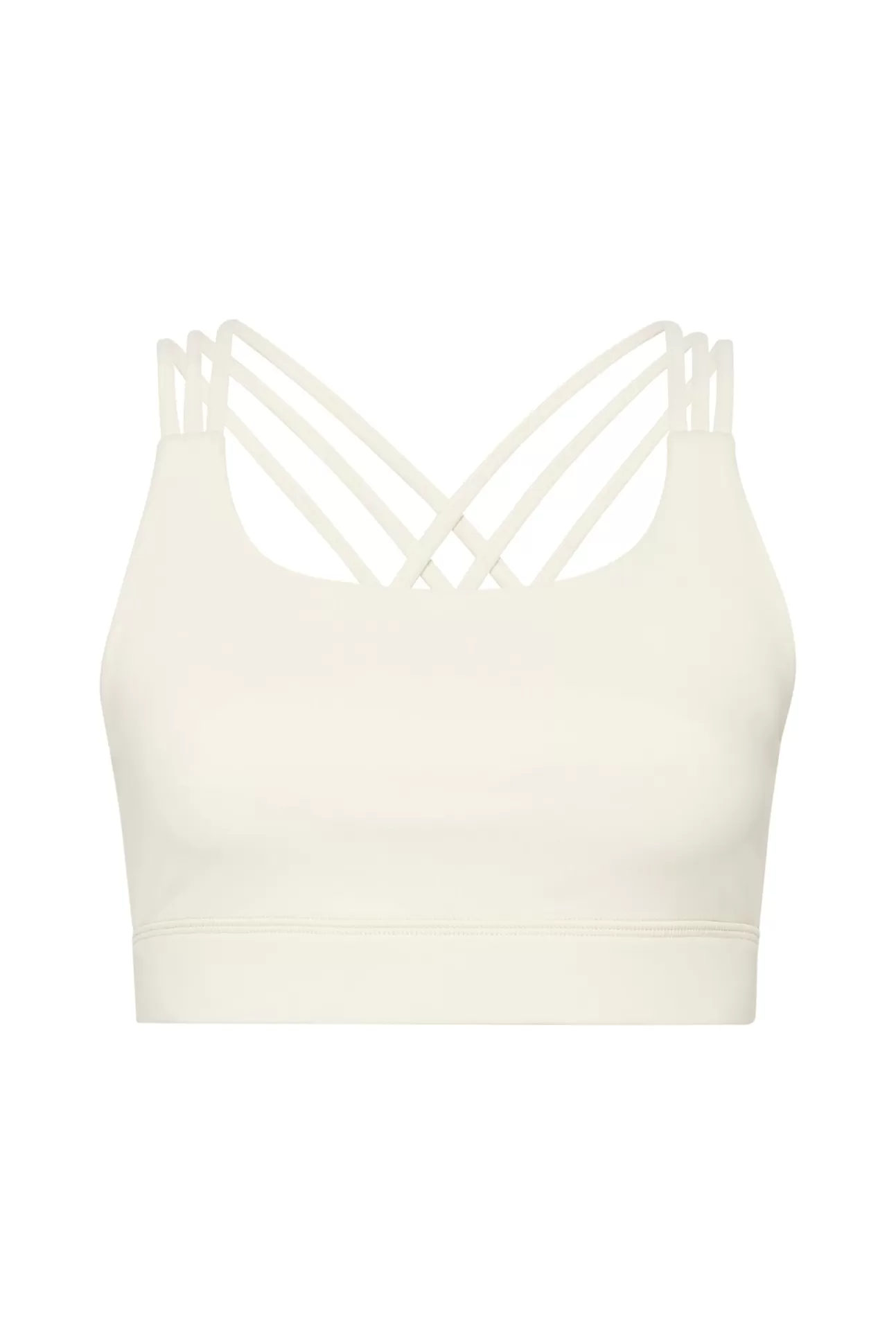 Aje ATHLETICA Cross Back Sports Bra 323 Light Ivory/Gold Hot