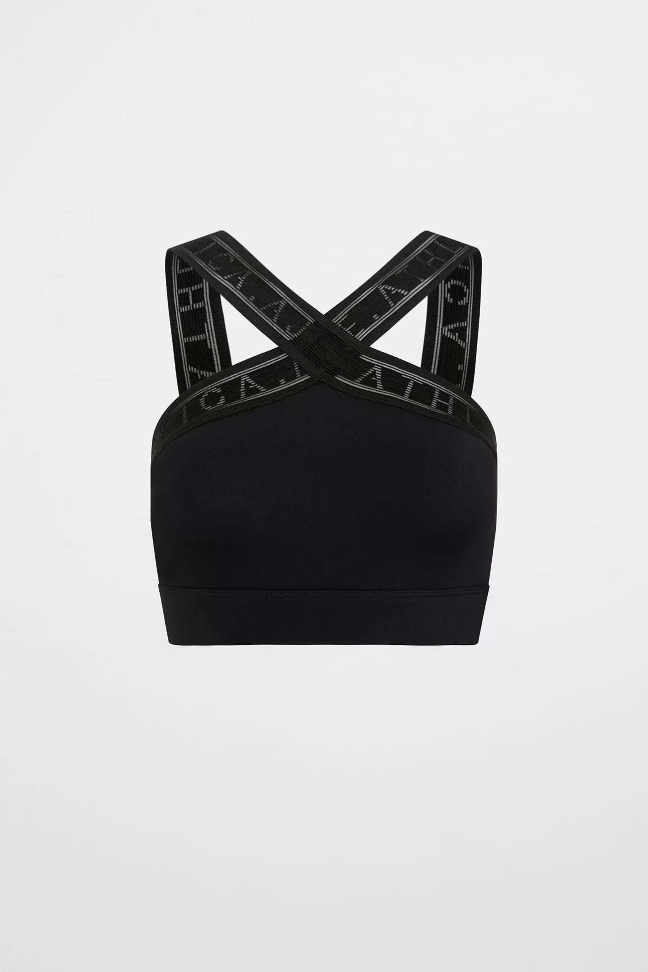 Aje ATHLETICA Cross Neck Sports Crop 384 Black Clearance