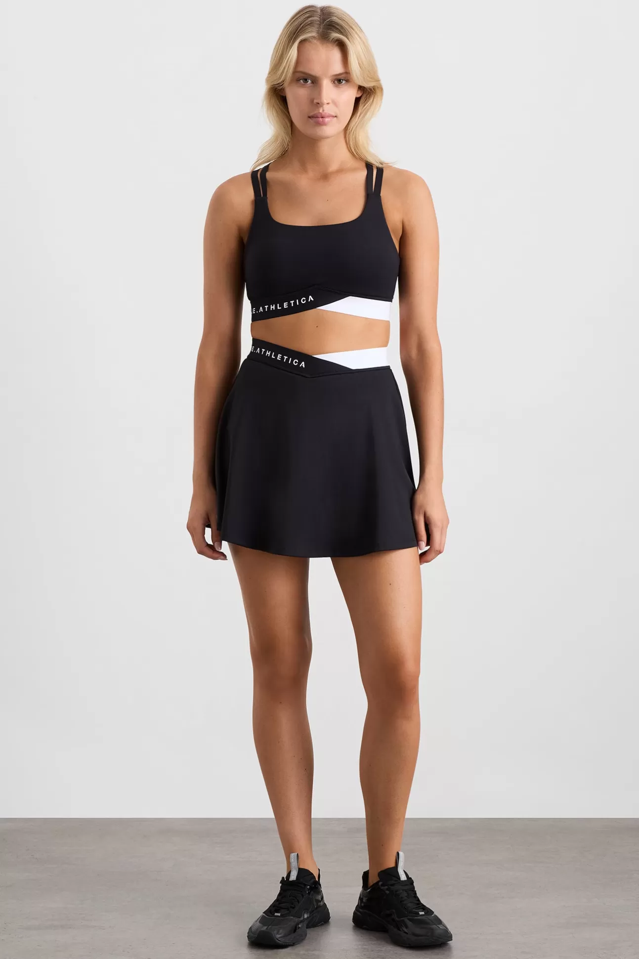 Aje ATHLETICA Cross Over Tennis Skirt 639 Black/White Store