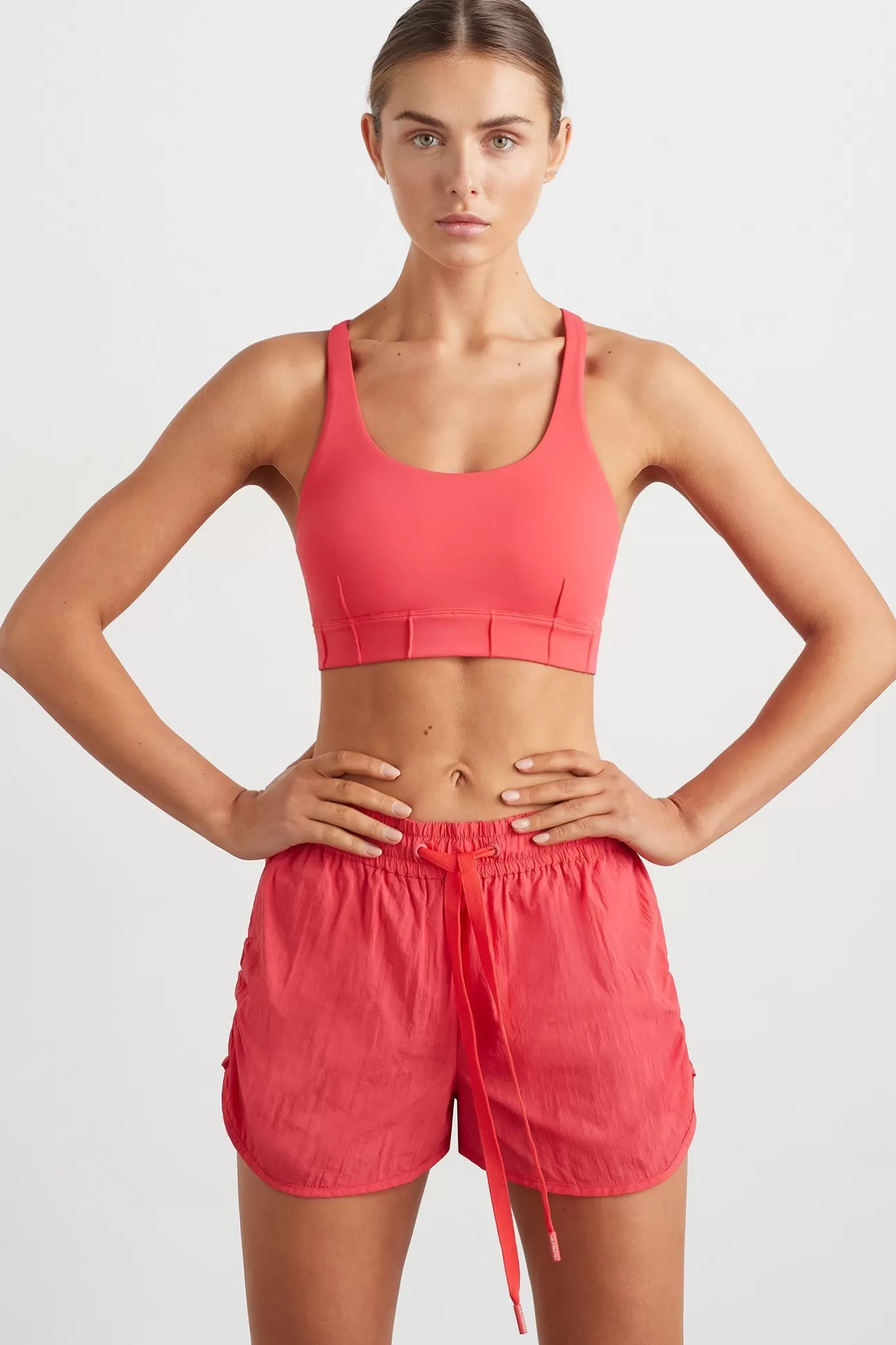 Aje ATHLETICA Crossback Sports Bra 343 Watermelon Pink Cheap