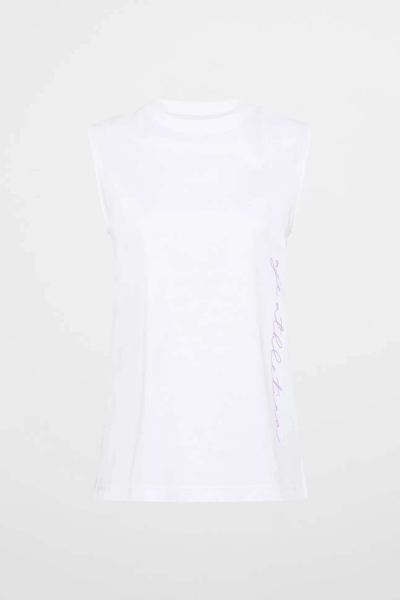 Aje ATHLETICA Cursive Logo Longline Tank 101 White Ultra Violet Outlet