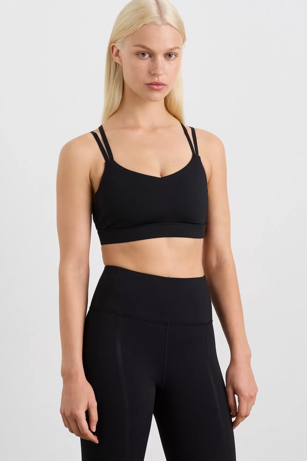 Aje ATHLETICA Double Strap Sports Bra 323 Black Cheap