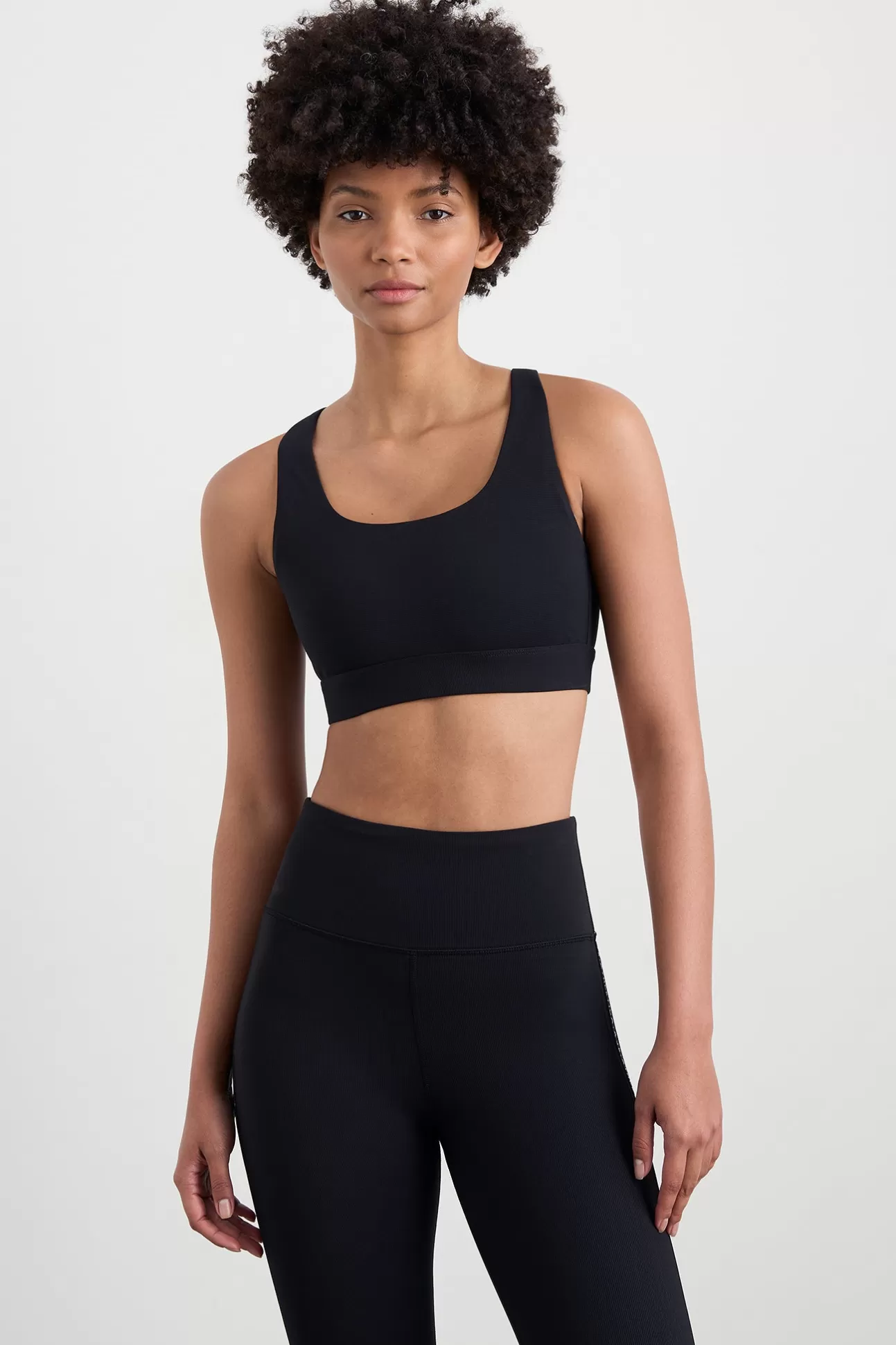 Aje ATHLETICA Double Strap Sports Bra 388 Black/White Clearance