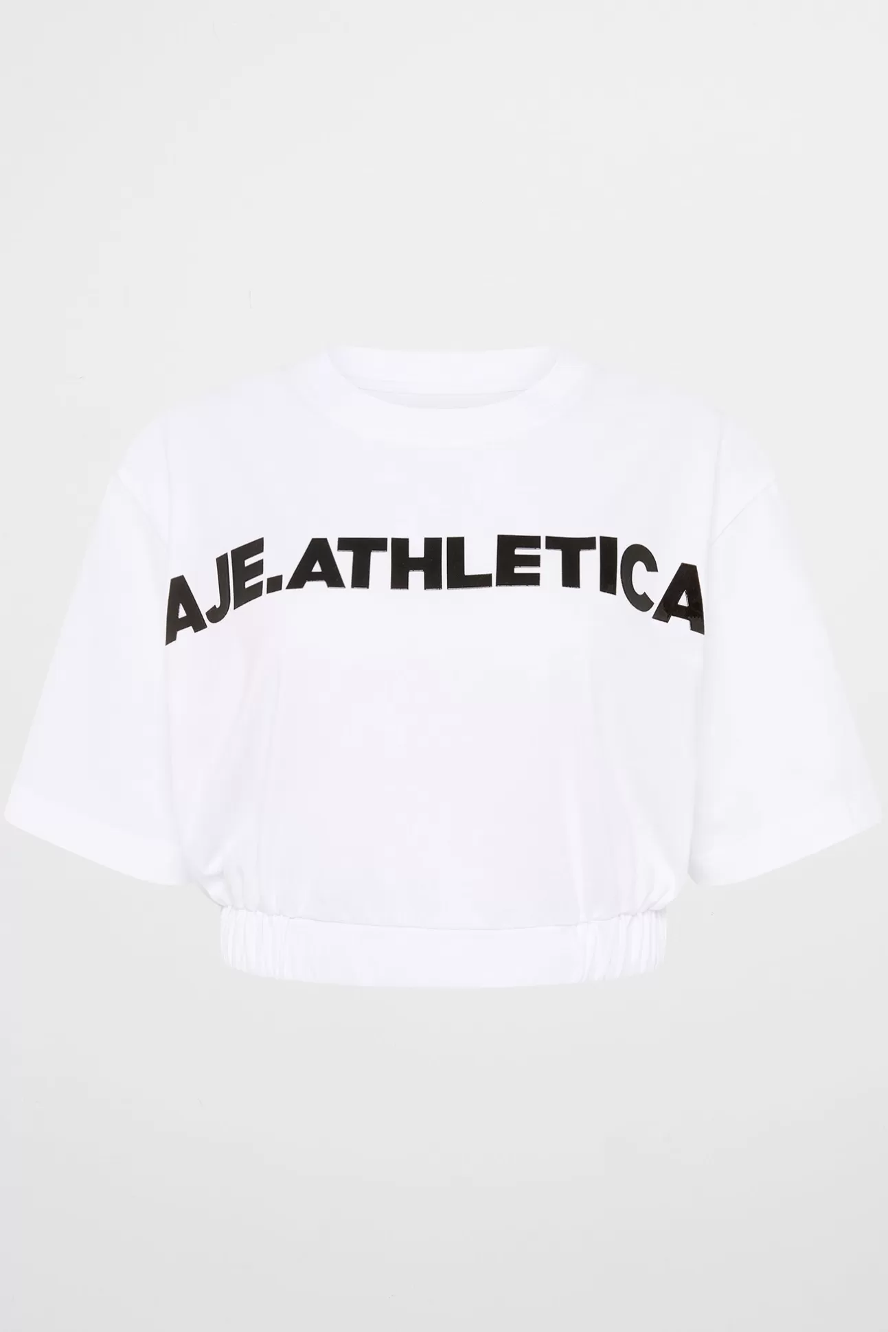 Aje ATHLETICA Elasticated Logo Crop Tee 105 White Cheap