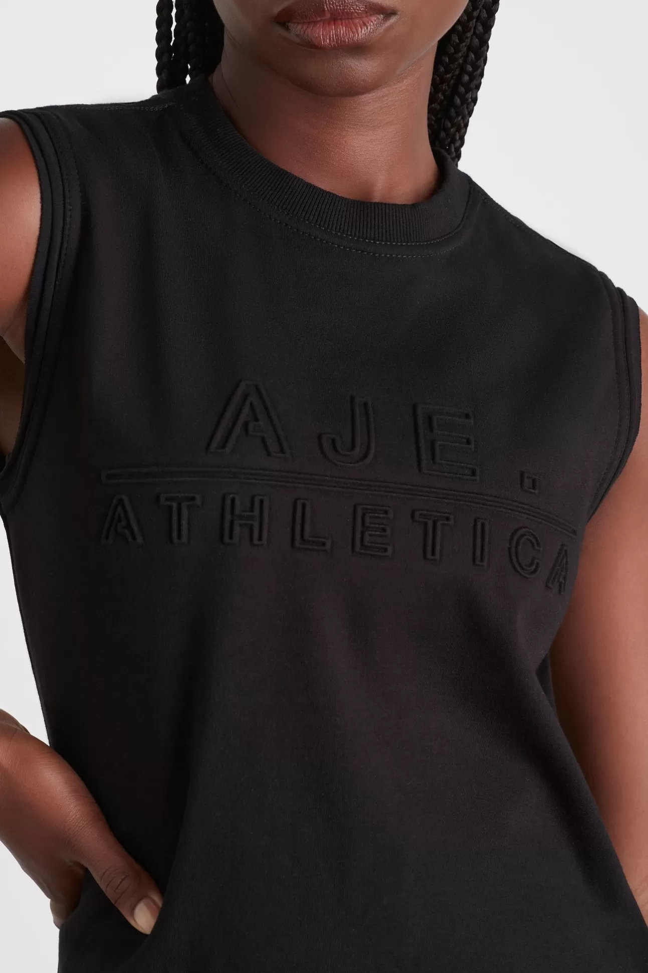 Aje ATHLETICA Embossed Classic Logo Tank 101 Black Online