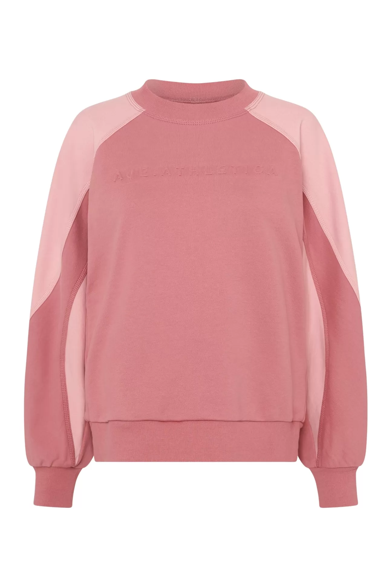 Aje ATHLETICA Embossed Signature Logo Crew Jumper 410 Rose Pink/Rose Quartz Shop