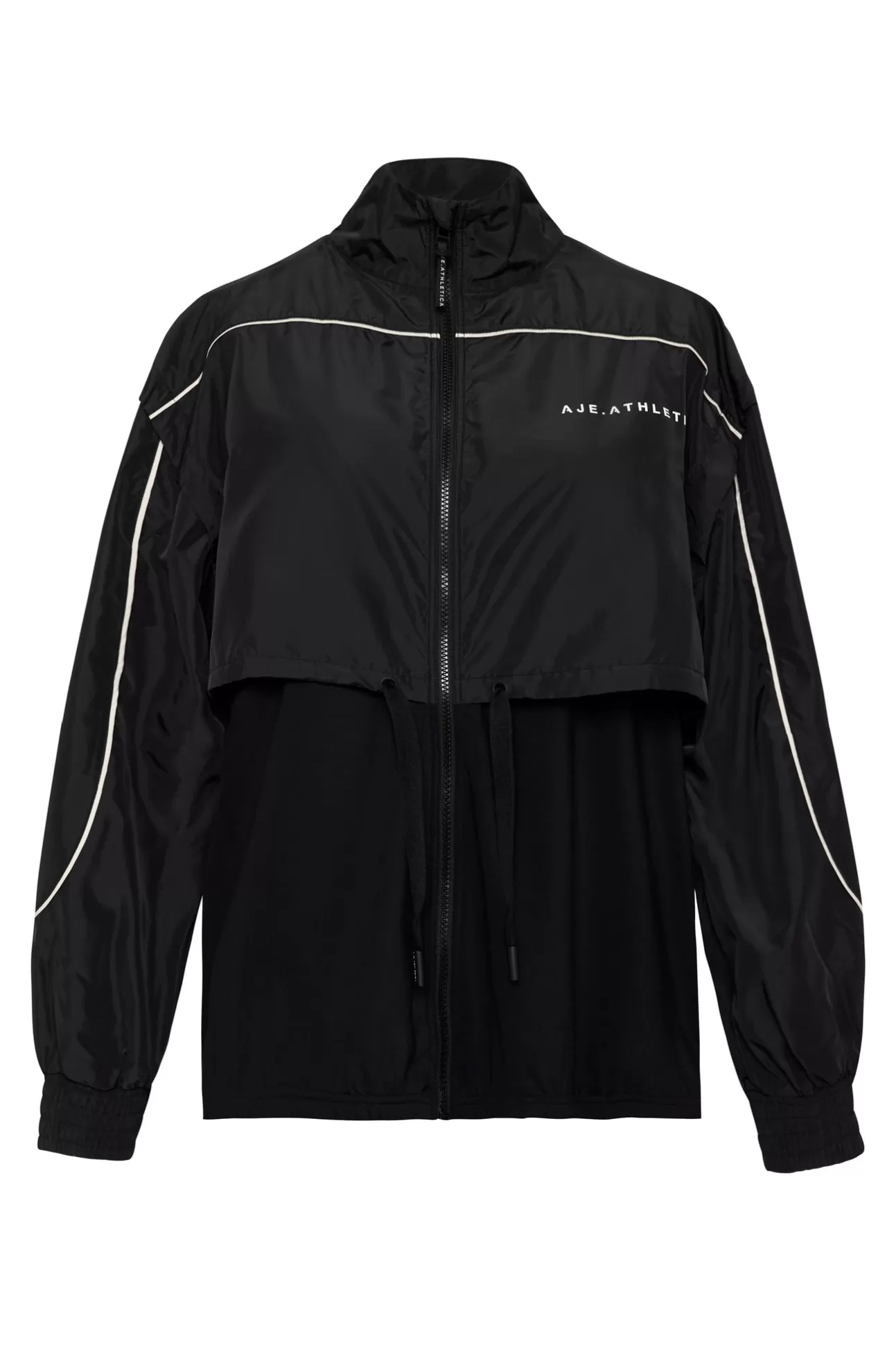 Aje ATHLETICA Essential Windbreaker Jacket 718 Black/Light Ivory Hot