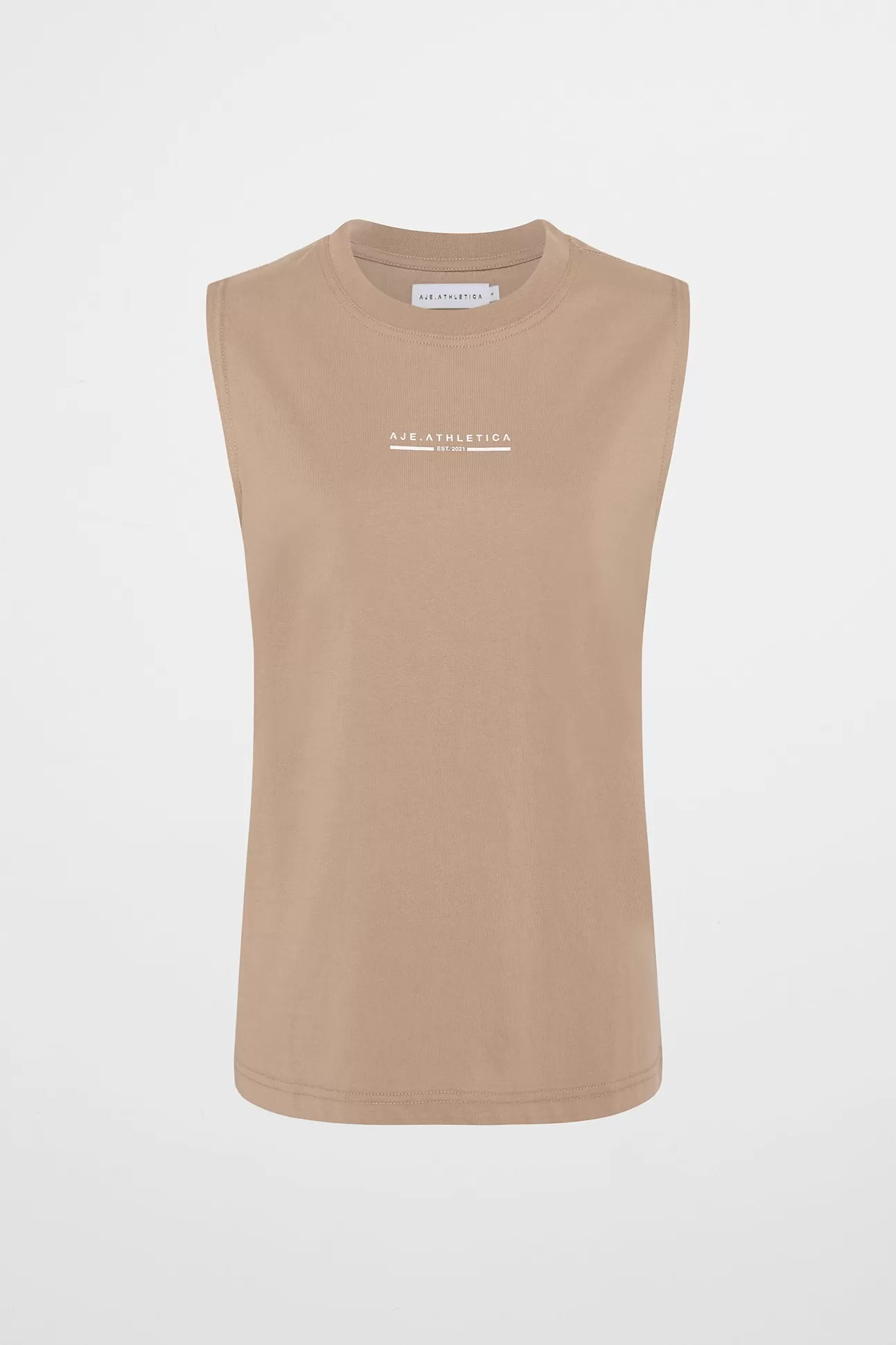 Aje ATHLETICA Established Logo Long Tank 155 Dune Sale