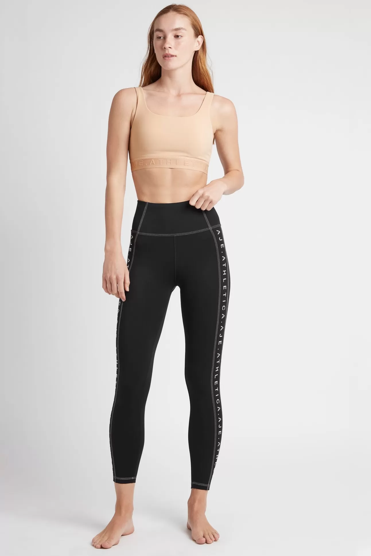 Aje ATHLETICA High Rise Full Length Legging 203 Black/Sunset Pink Best Sale