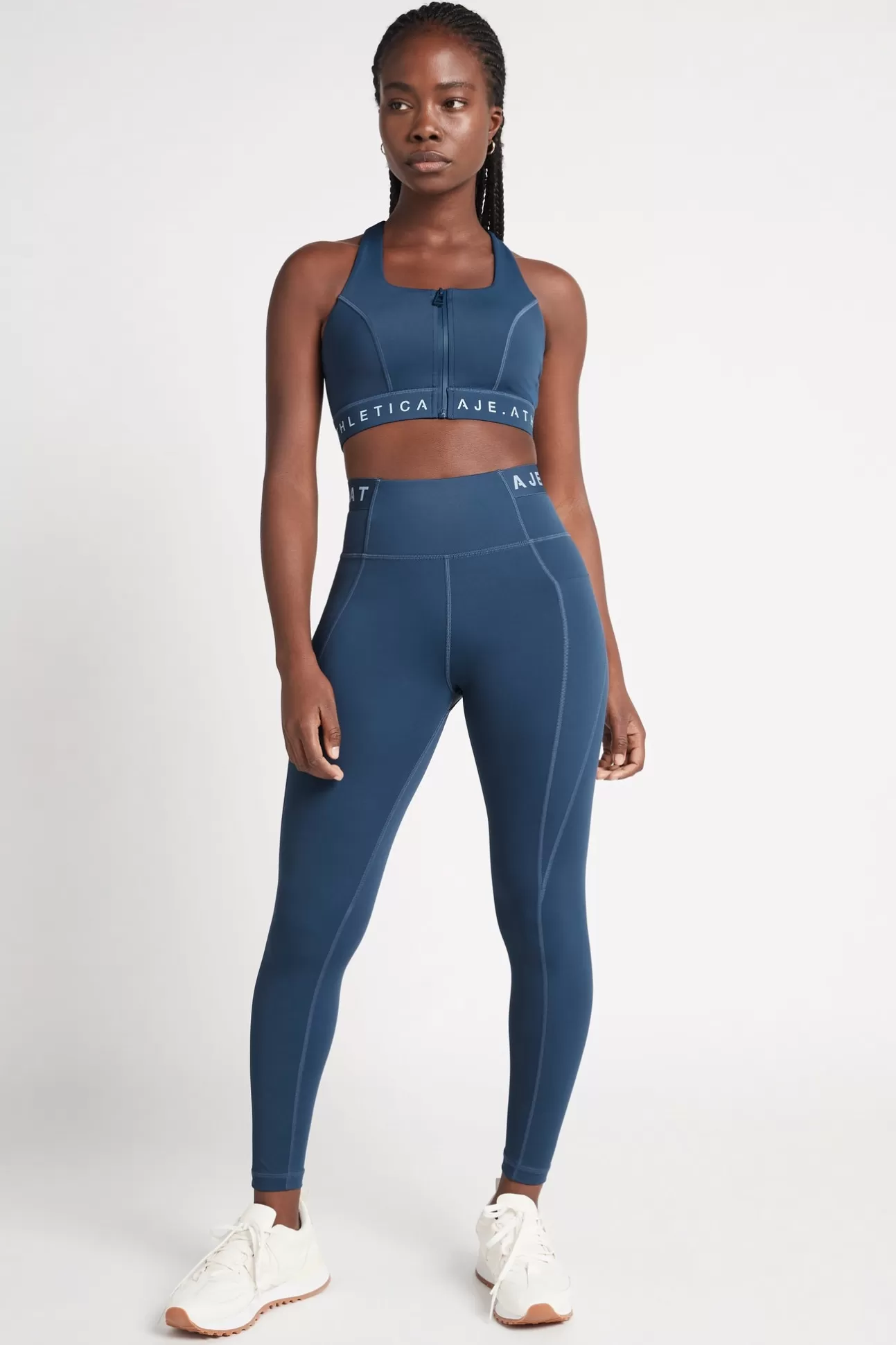 Aje ATHLETICA High Rise Logotape Full Length Legging 208 Midnight Blue/Steel Blue Store